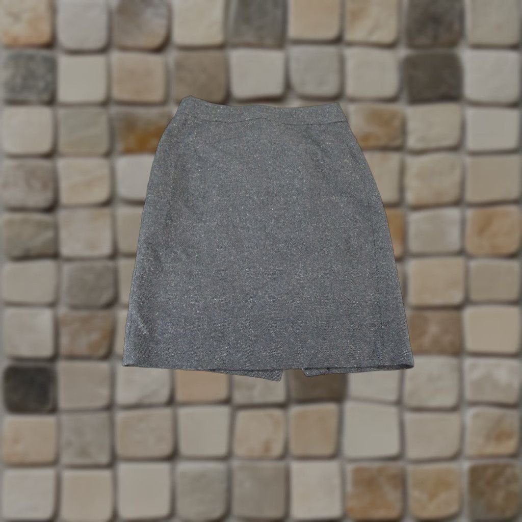 Ann Taylor Ann Taylor Pencil Skirt Womens 4 Gray Cotton Blend Formal Knee-Length Womens Size 27" / US 4 / IT 40 - 1 Thumbnail