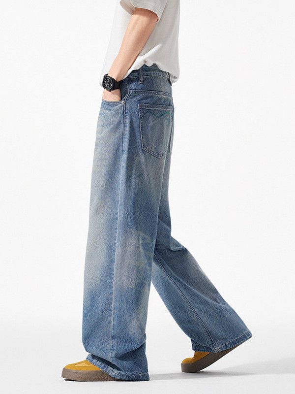 Japanese Brand Retro washed Cleanfit American men's casual jeans Size US 32 / EU 48 - 4 Thumbnail