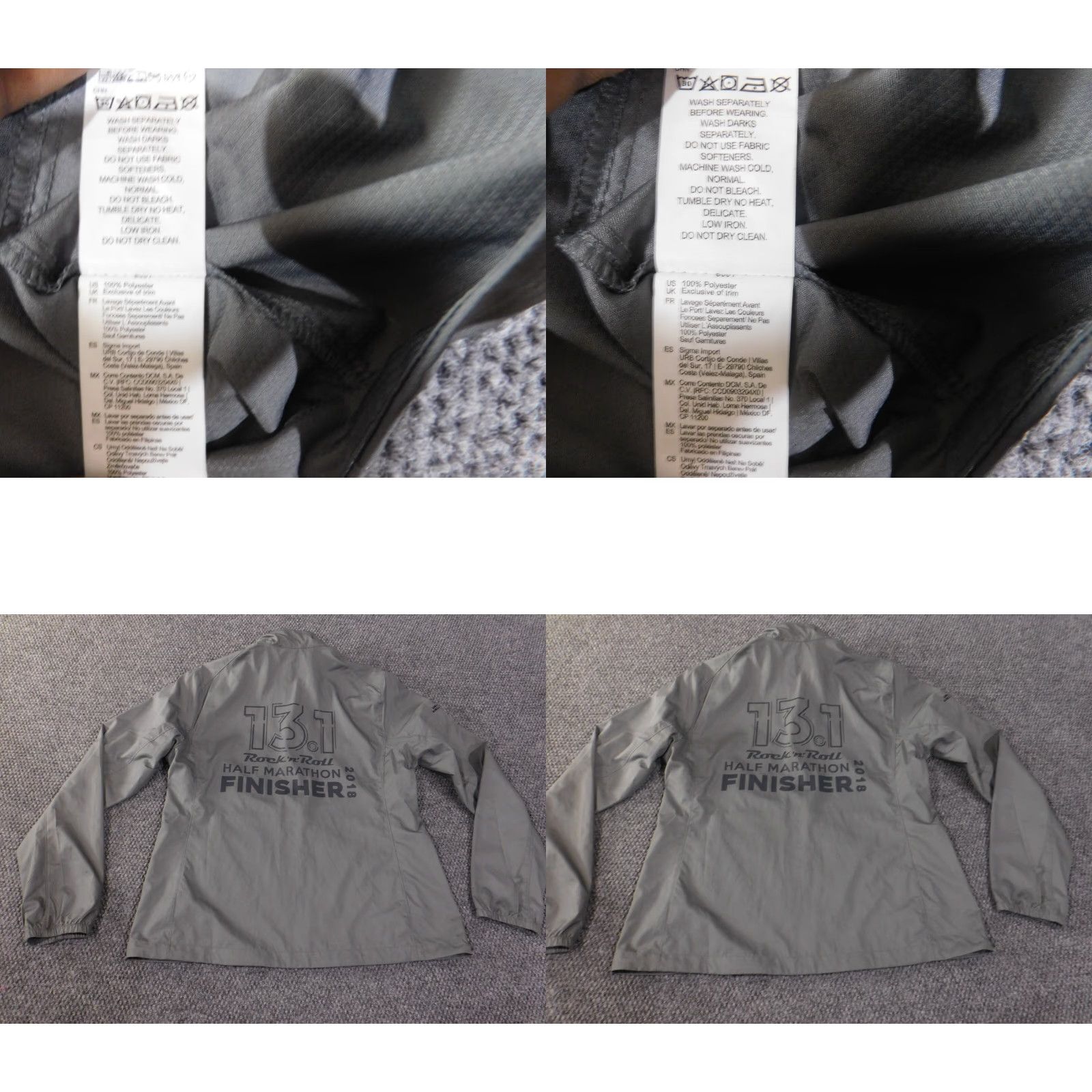 Brooks Brooks Women Jacket Windbreaker Rock L Gray Zip Mid-Length Size L / US 10 / IT 46 - 8 Thumbnail