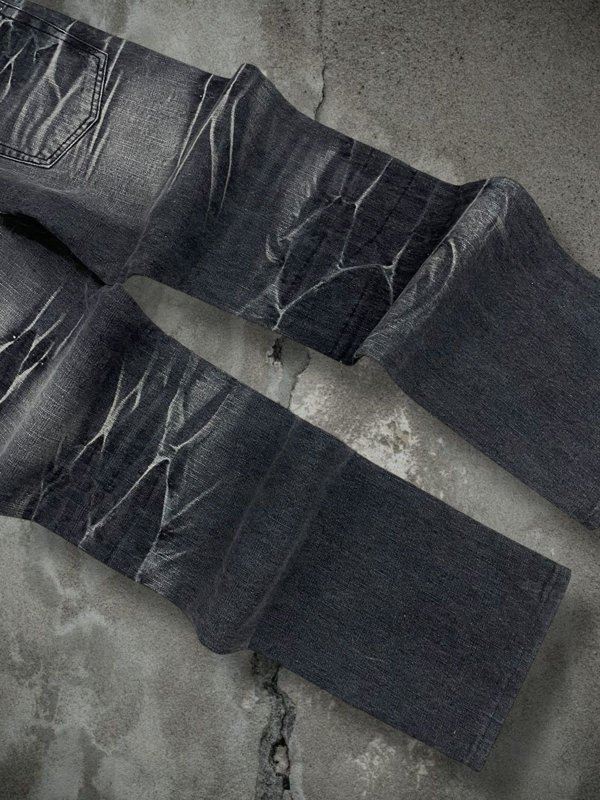 LOWBOX Vintage Og 1990s Japan Designer Lowbox Tribal Spiral Denim Size US 29 - 14 Thumbnail