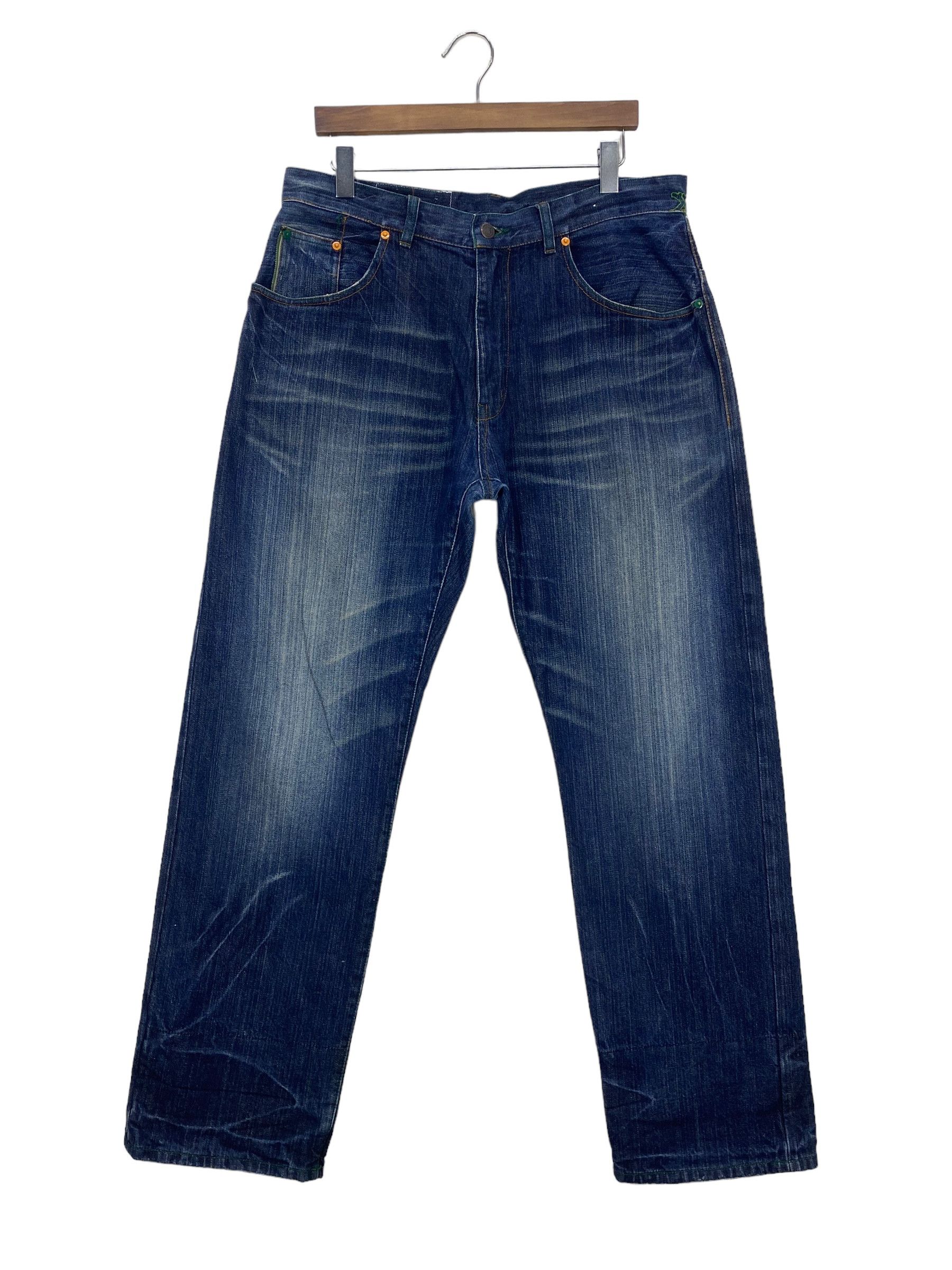 Japanese Brand Xanthous Denim Jeans Hip Hop Skateboards Baggy Jeans Pants Size US 35 - 2 Thumbnail