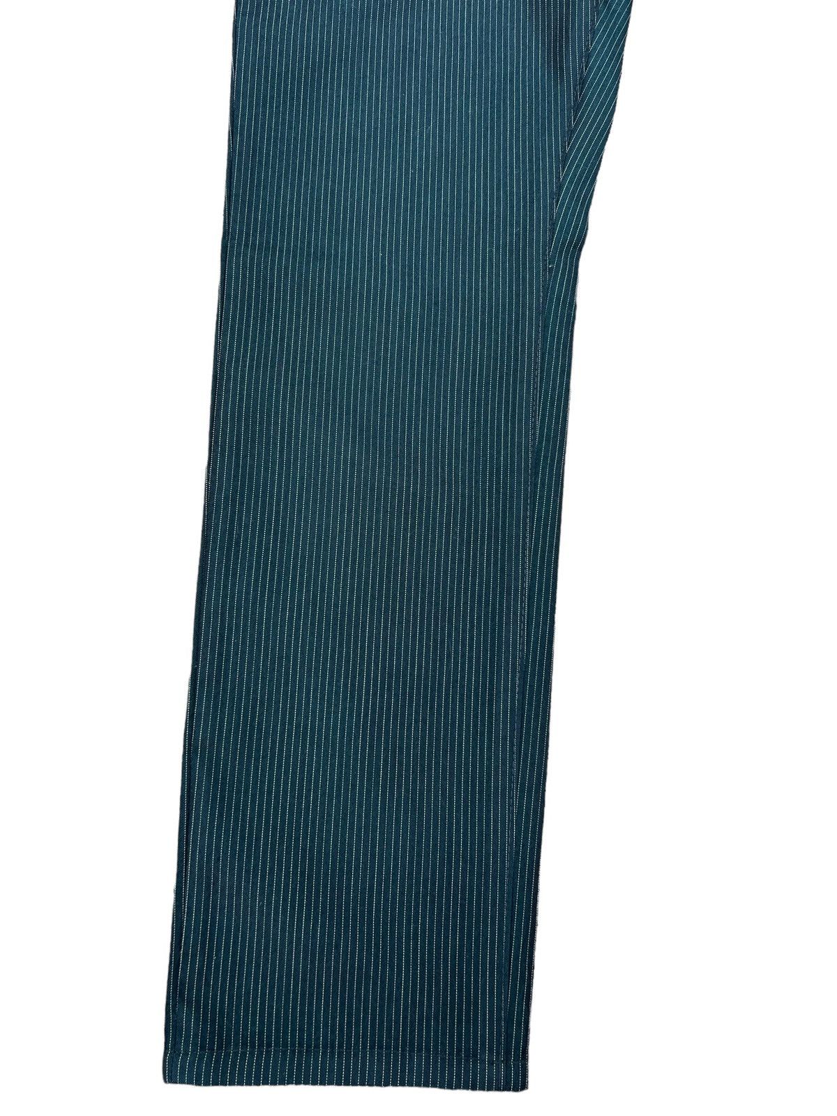 Vintage Paul Smith Jeans Shiny Dark Green Striped Pant Size US 28 / EU 44 - 8 Thumbnail