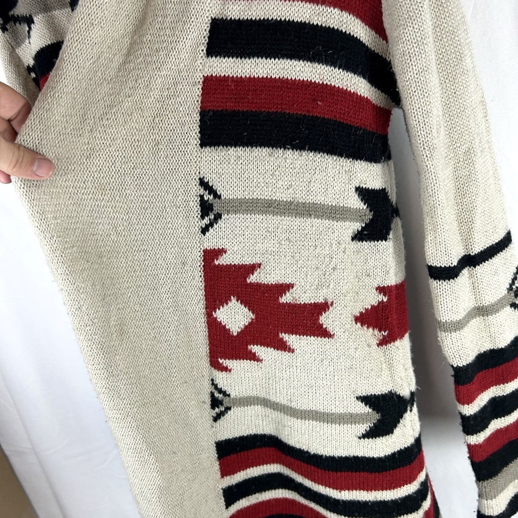 Saks Fifth Avenue Saks Fifth Avenue Sweater Cardigan Womens Medium Acrylic Wool Aztec Boho Multicolor Long Sleeve Size M / US 6-8 / IT 42-44 - 3 Thumbnail