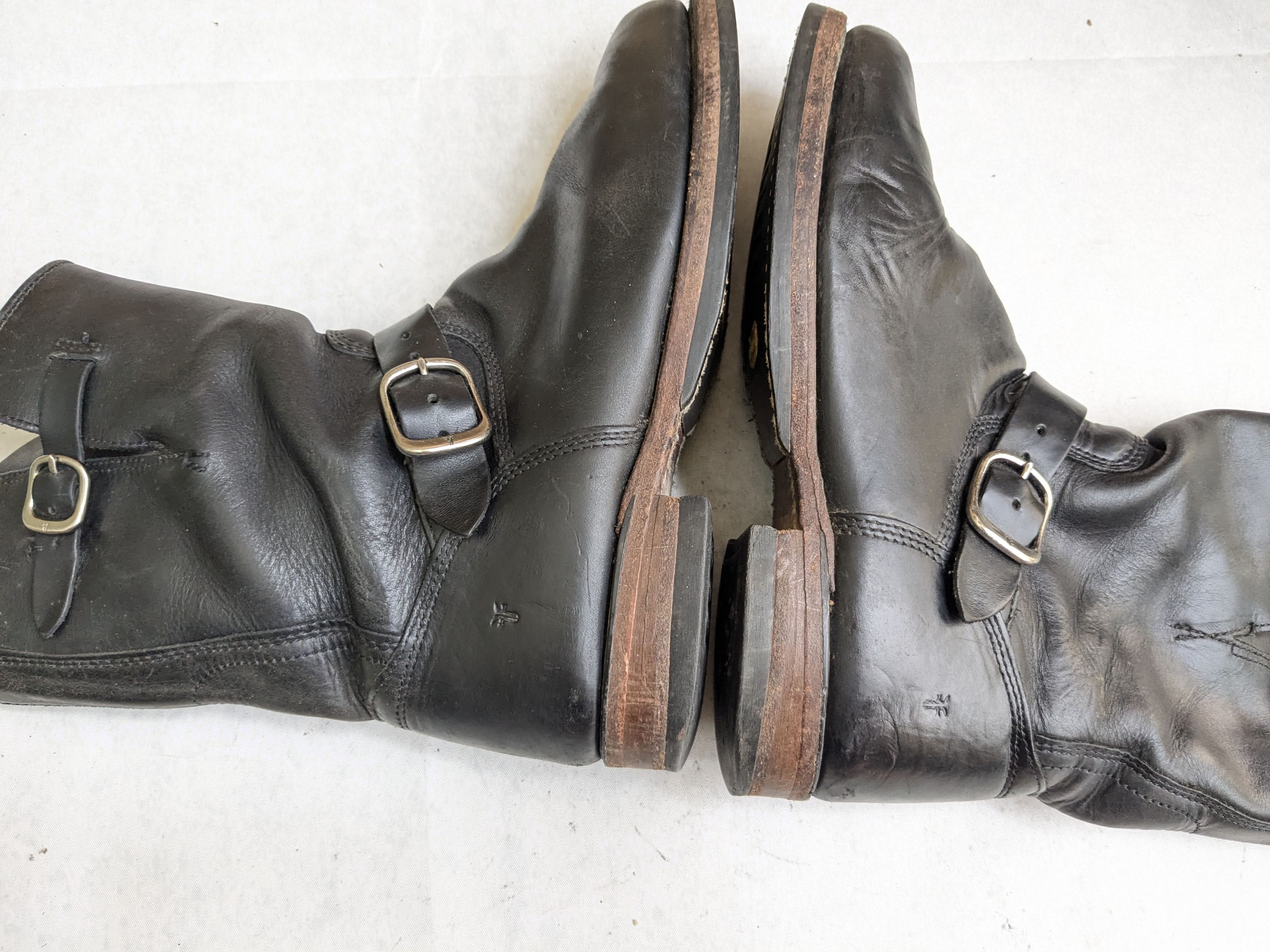 Frye Frye Engineer Boots Black Leather 10 M Leather Buckle Size US 10 / EU 43 - 7 Thumbnail