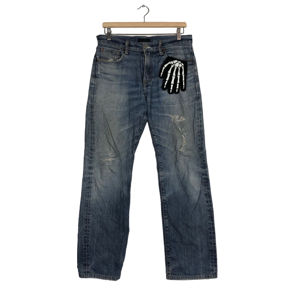 Hot uniqlo distressed jeans Clearance