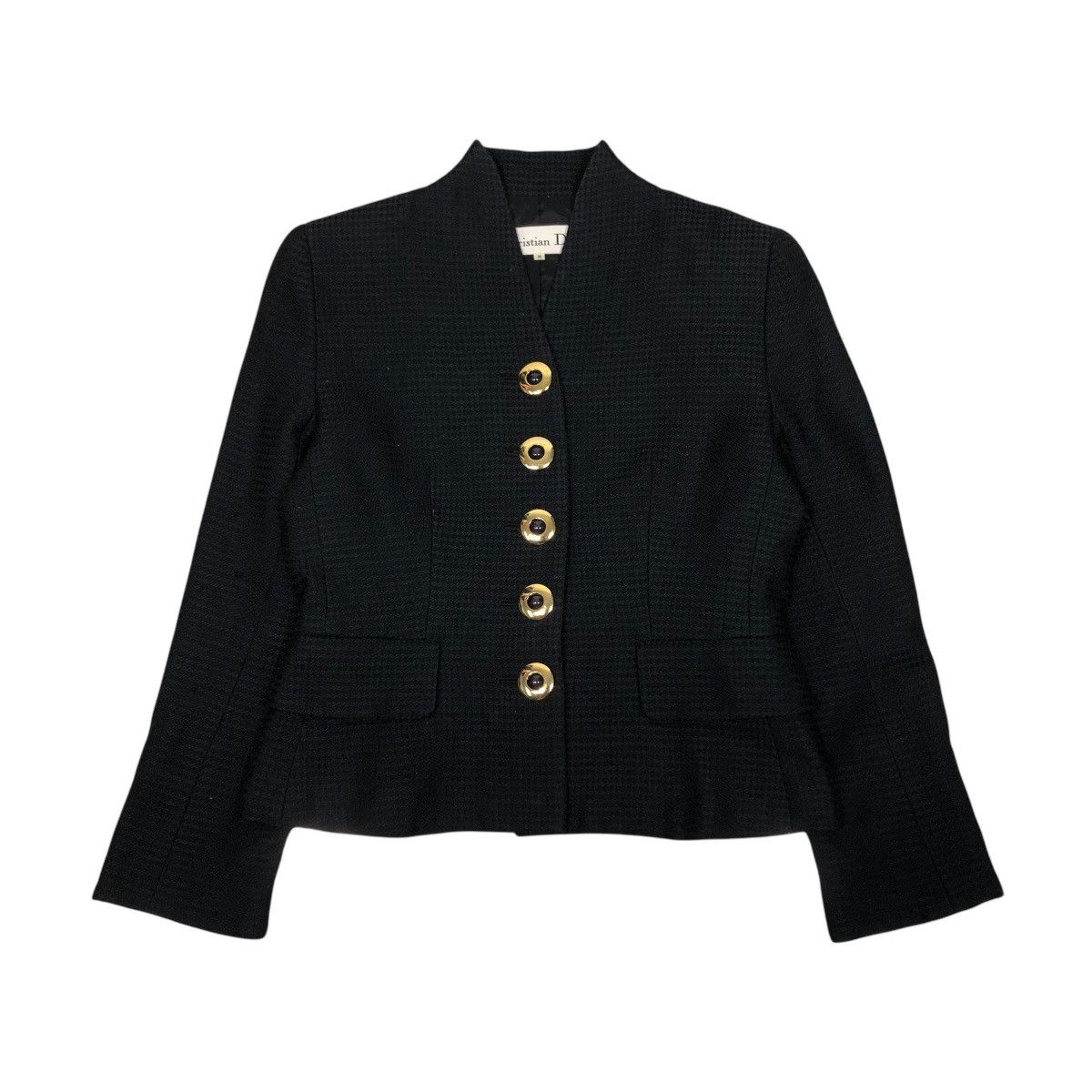 Christian Dior Monsieur 🔥RICH BLACK VINTAGE CROPPED JACKETS CHRISTIAN DIOR Size M / US 6-8 / IT 42-44 - 1 Thumbnail