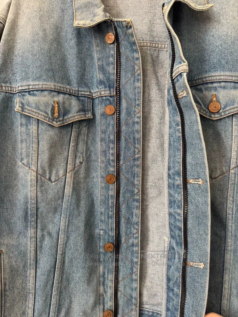 Balenciaga Balenciaga Side Zip Double-Button Denim Jacket Size US XS / EU 42 / 0 - 4 Thumbnail