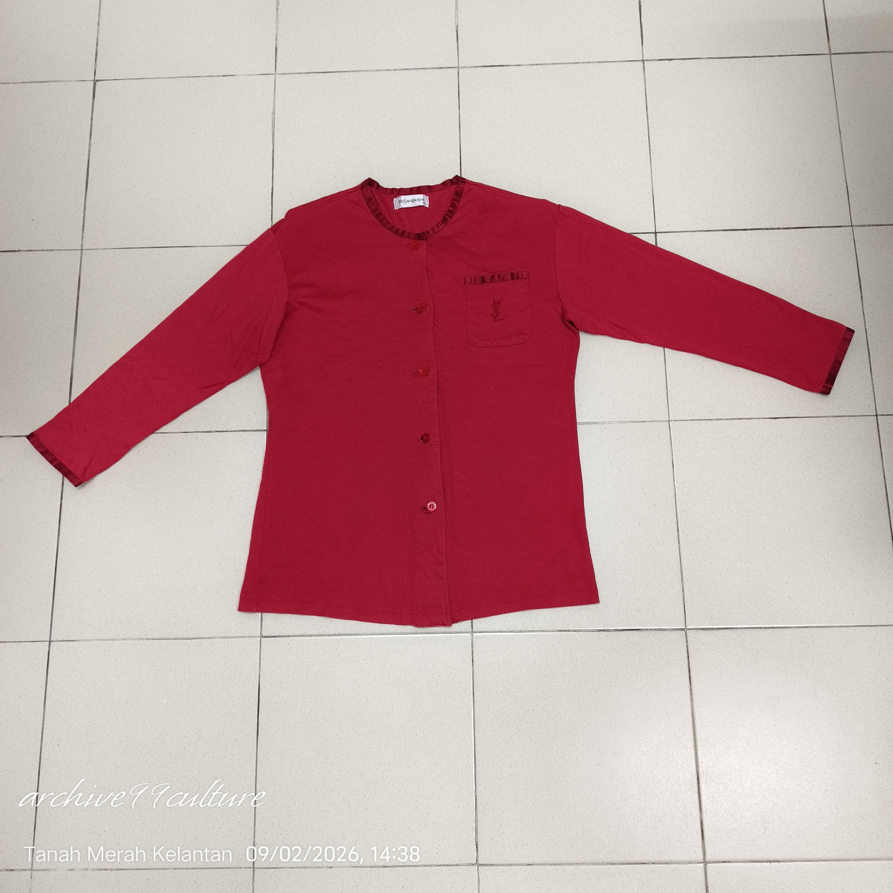 Yves Saint Laurent Vintage Yves Saint Laurent Embroidered Logo Cardigan Japan Size M / US 6-8 / IT 42-44 - 8 Thumbnail