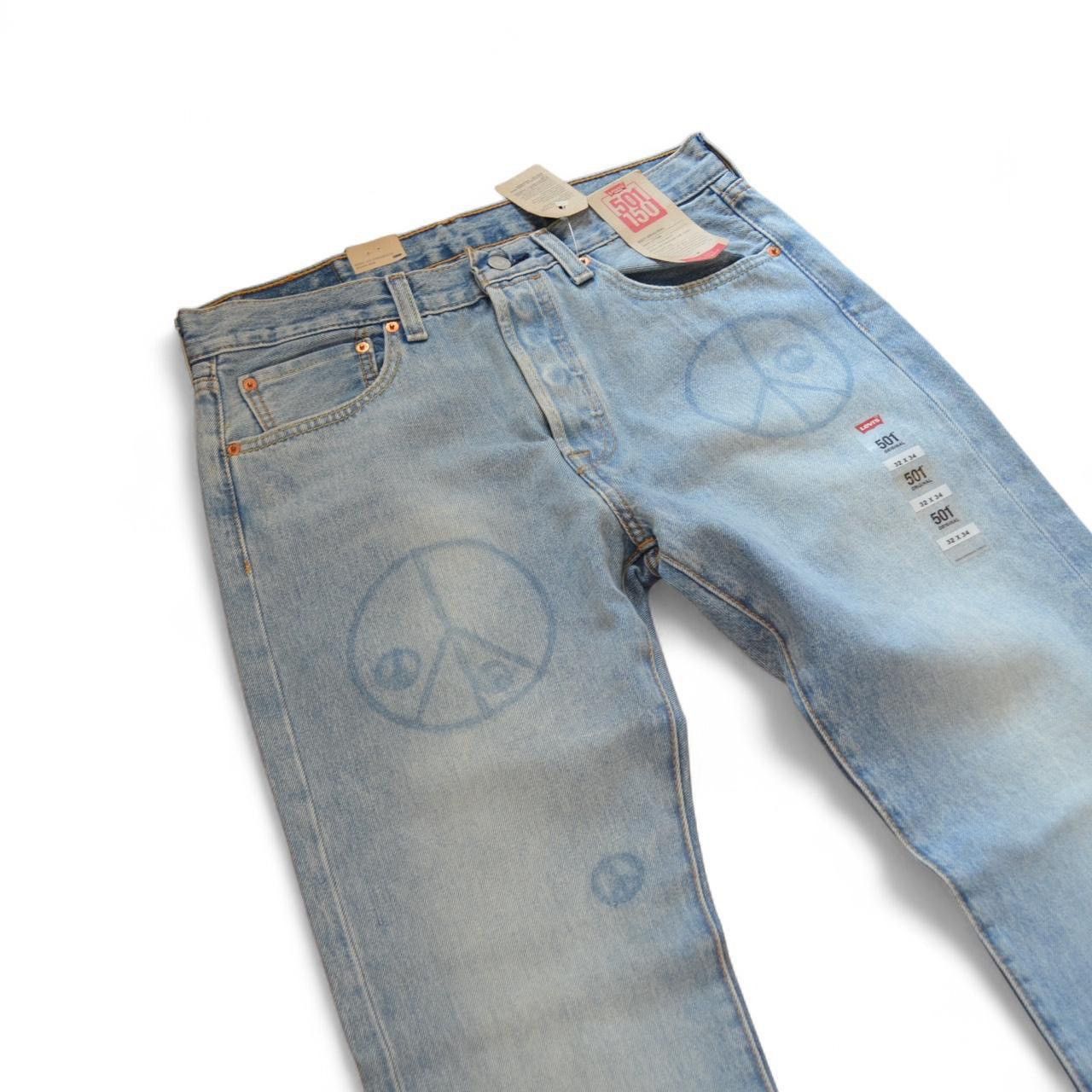 Levi's Levi’s 150th anniversary “PEACE NO WAR” 501 jeans 32 x 34 Size US 32 / EU 48 - 2 Thumbnail