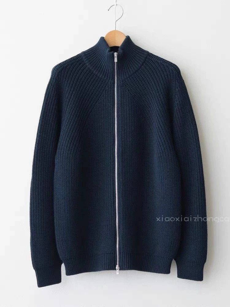 Batoner BATONER 25aw Zipper Knit Green Navy Blue 3 Size US L / EU 52-54 / 3 - 2 Thumbnail