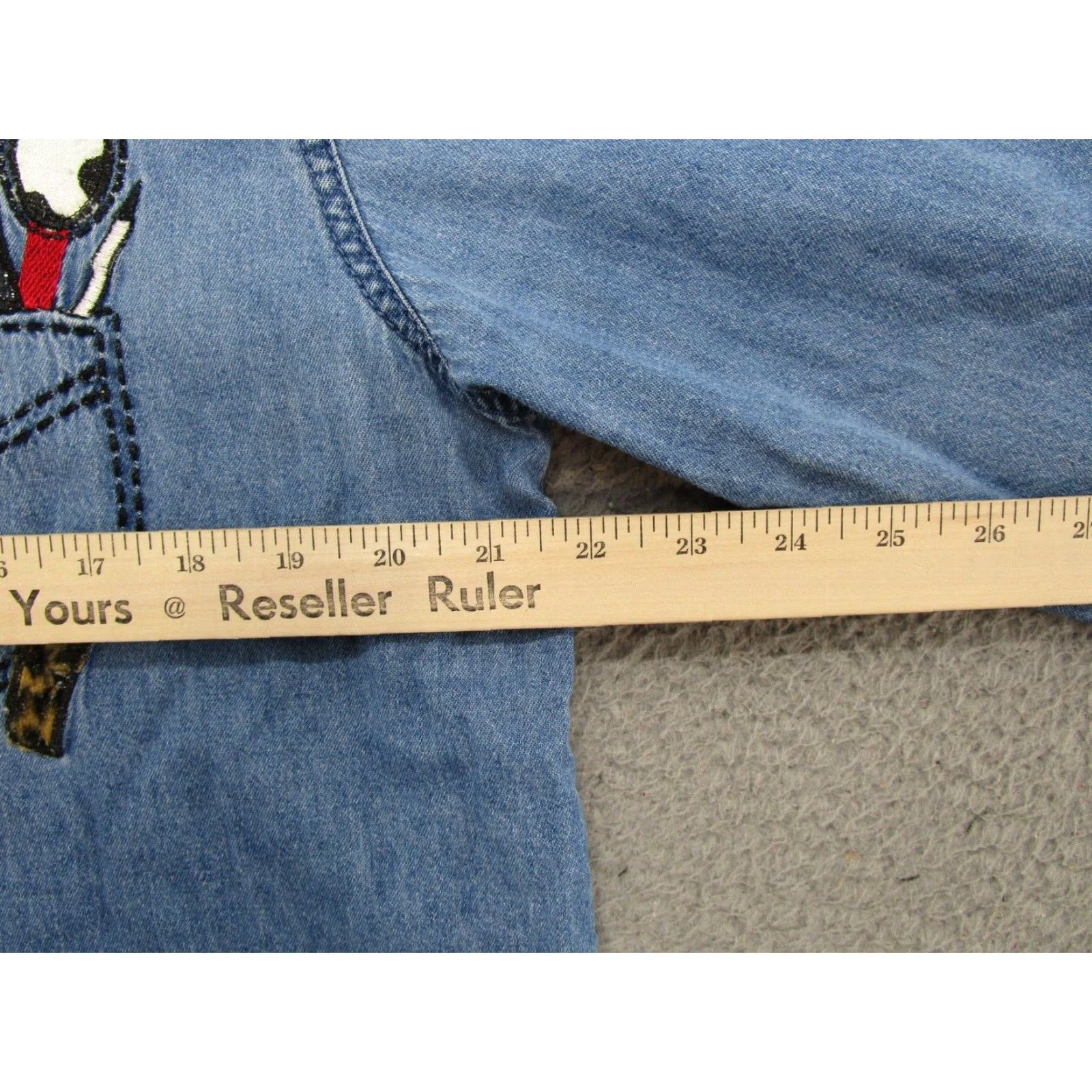 Vintage VINTAGE Bobbie Brooks Denim Long Sleeve Shirt XL Embroidered READ Size XL / US 12-14 / IT 48-50 - 7 Thumbnail