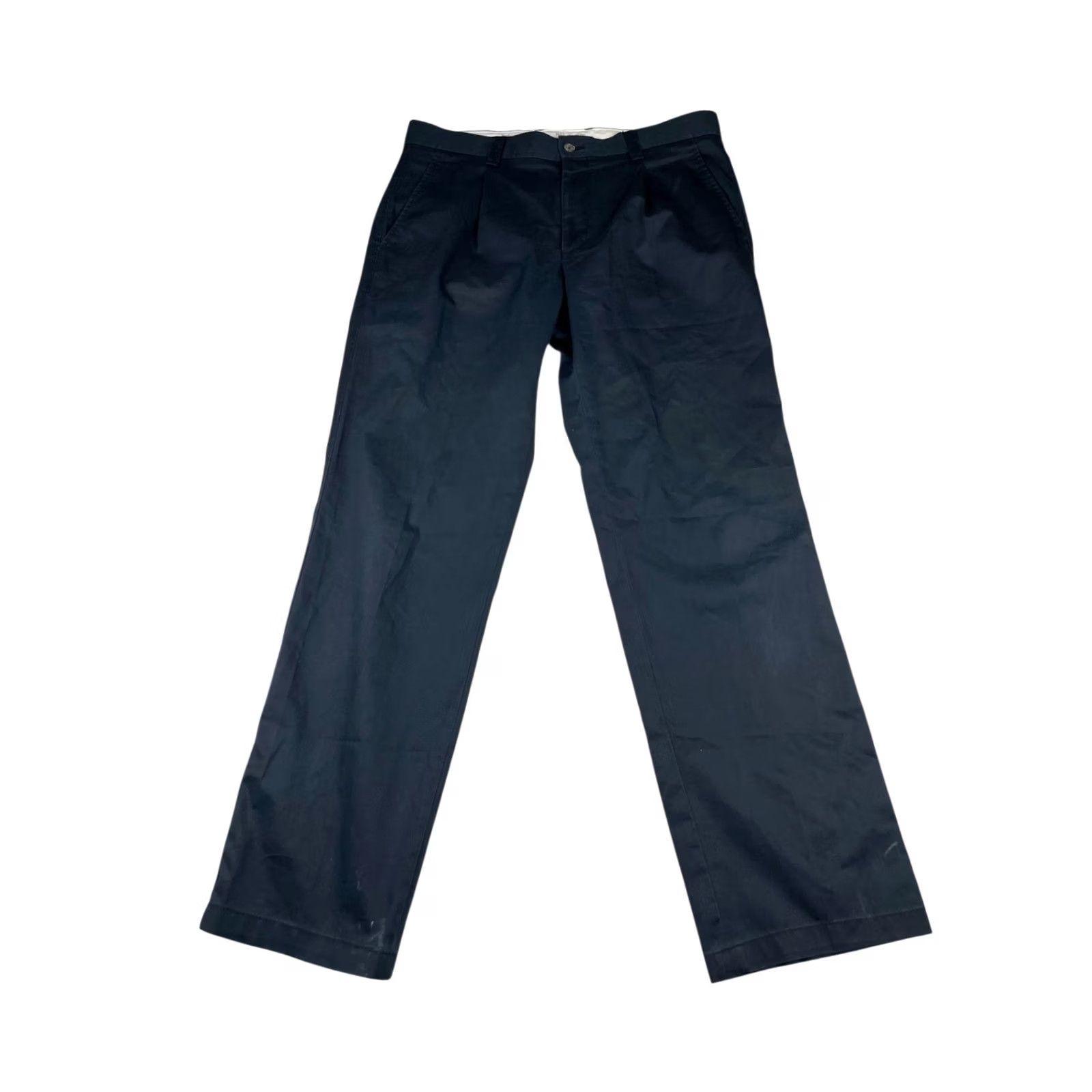 Pal Zileri VINTAGE Pal Zileri Pants Shirt Chino Navy Blue 34x30 Mens Pleated 100% Cotton Regular Standalone: 34x30 placement maintained Size US 34 / EU 50 - 2 Thumbnail