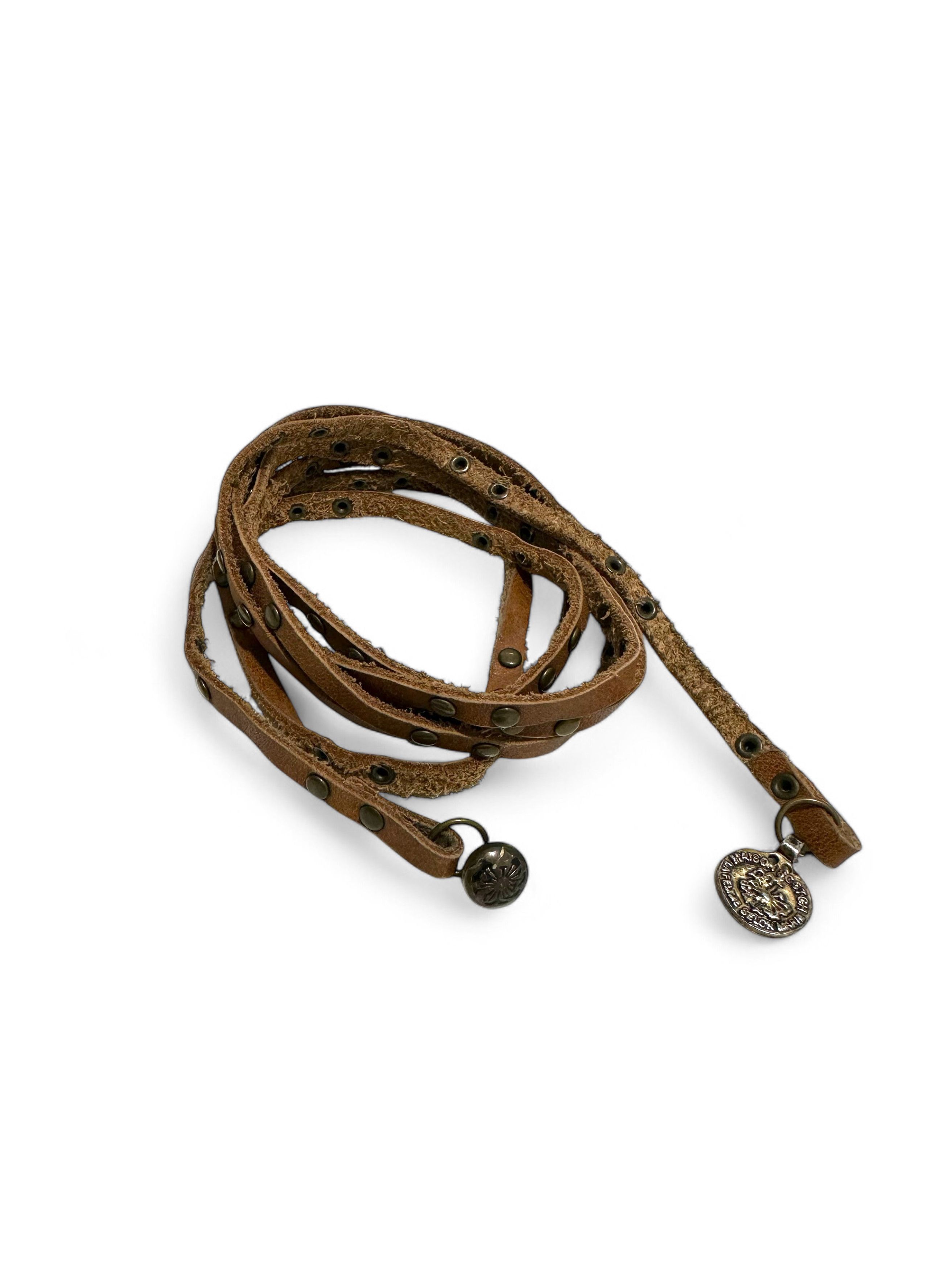Maison Scotch × Scotch & Soda Maison Scotch Brown Lather Skinny Belt Lace Rope Size ONE SIZE - 1 Thumbnail