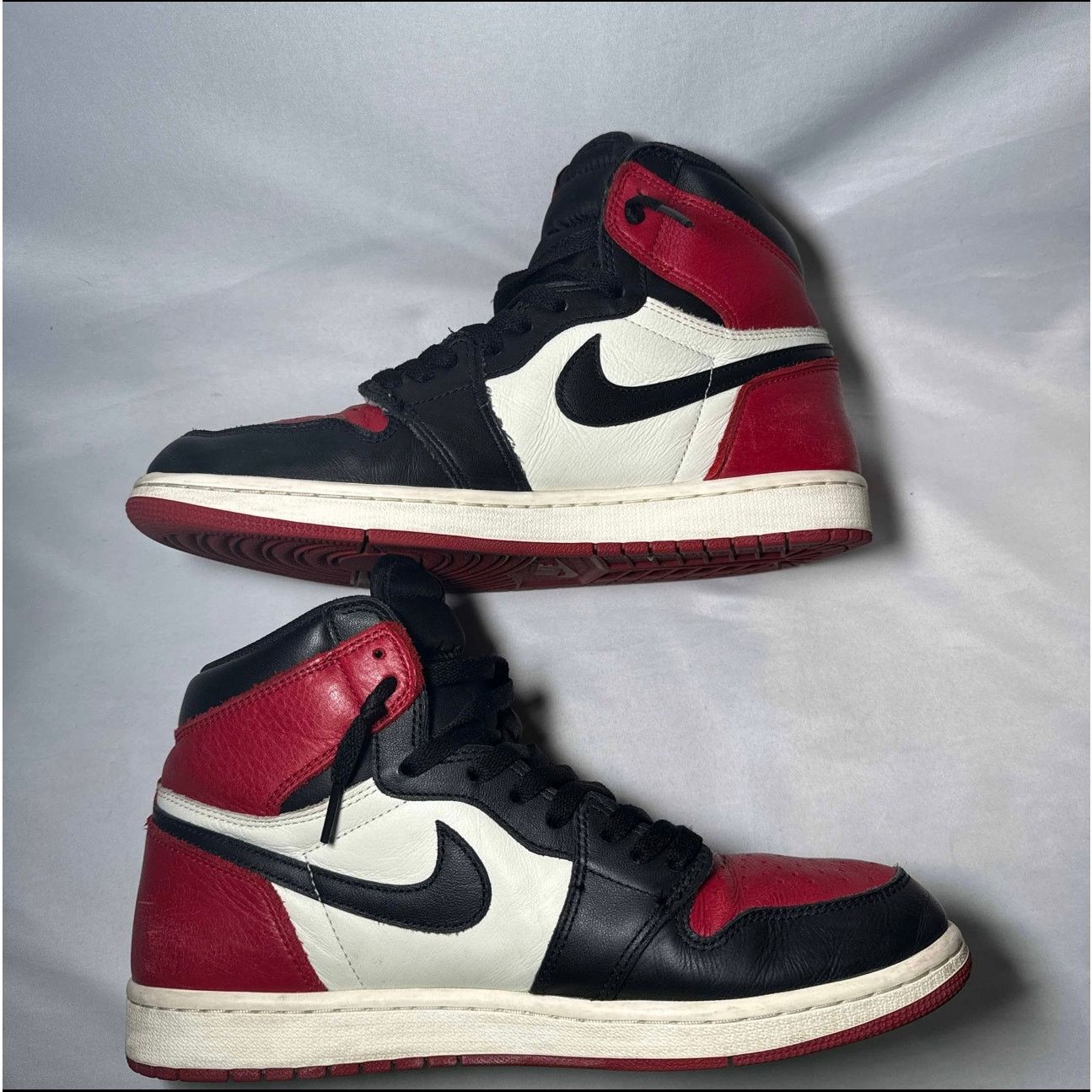 Jordan Brand × Nike Size 11 Nike Air Jordan 1 Retro High OG Bred Toe Men's Shoes Size US 11 / EU 44 - 3 Thumbnail