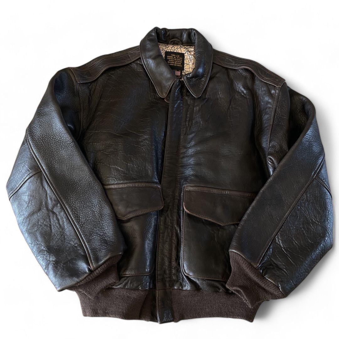 Avirex Avirex A-2 - L vintage leather jacket black glenn miller 