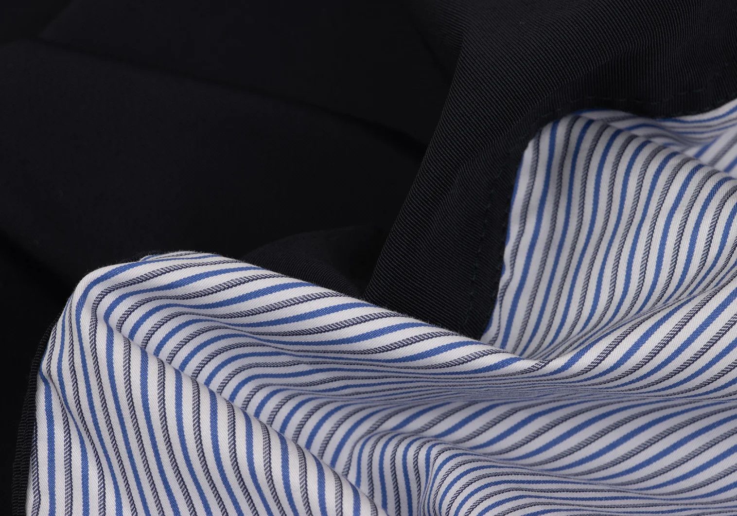 Junya Watanabe Button-Down Striped Shirt in Navy Blue and Others, XS Size US XS / EU 42 / 0 - 11 Thumbnail