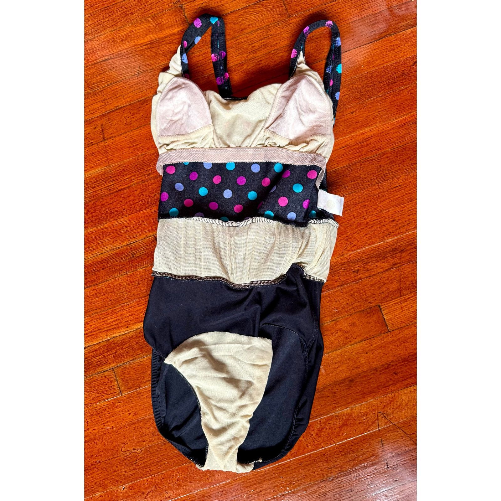 Lands' End Vintage 90’s Lands End Black Pink Polka Dot Swim Suit Small Size S / US 4 / IT 40 - 5 Thumbnail