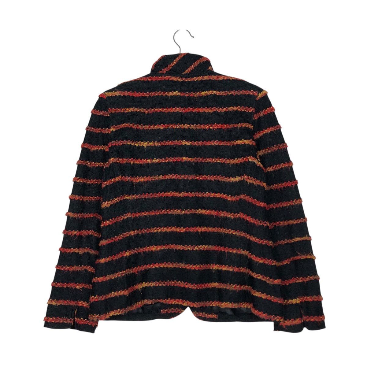 Japanese Brand Vilanculos 1982 Presented Multi-Color Bouclé Stripe Coat Size M / US 6-8 / IT 42-44 - 9 Thumbnail