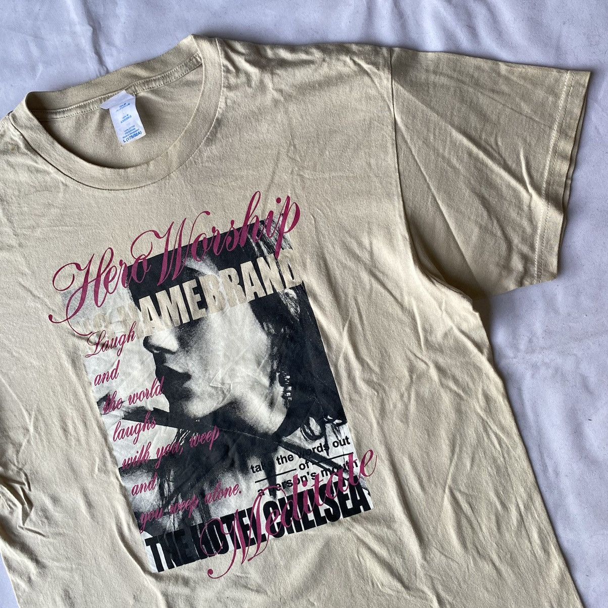 If Six Was Nine × Japanese Brand × Vintage Vintage Hero Worship Meditate Graphic Short Sleeve Tees Size US L / EU 52-54 / 3 - 4 Thumbnail