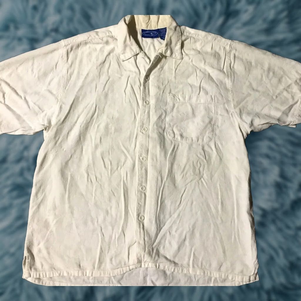 Gotcha VINTAGE OP Ocean Pacific Shirt M White Textured Floral Surf Skate Beach 90s 80s Mens Size US M / EU 48-50 / 2 - 1 Thumbnail