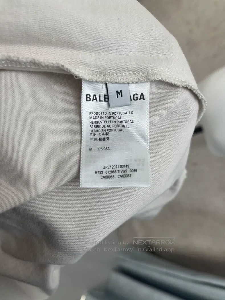 Balenciaga Balenciaga Beige Short-Sleeve T-Shirt Size US M / EU 48-50 / 2 - 5 Thumbnail