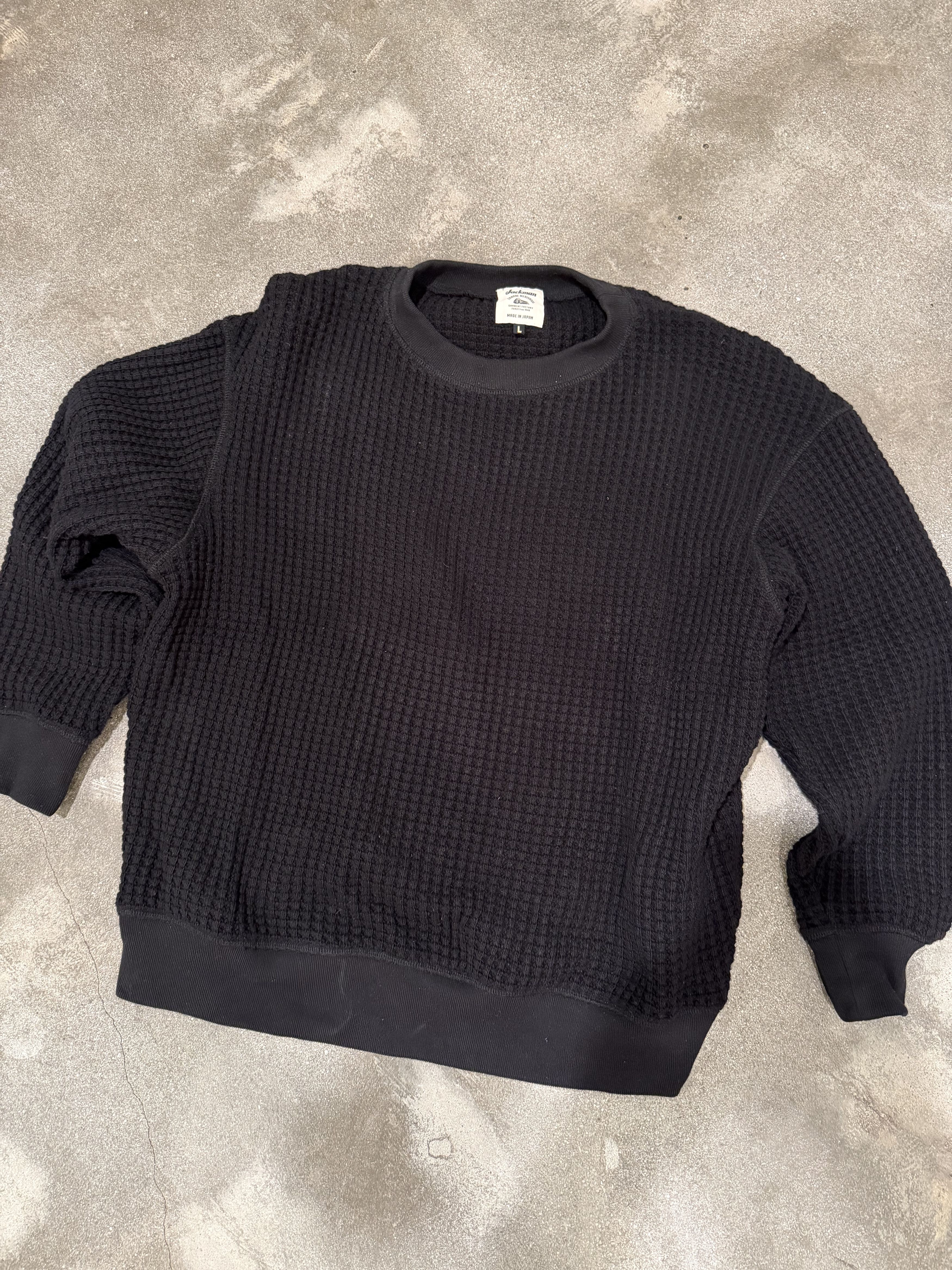 Jackman Chunky Waffle Knit Sweater Size US L / EU 52-54 / 3 - 2 Thumbnail