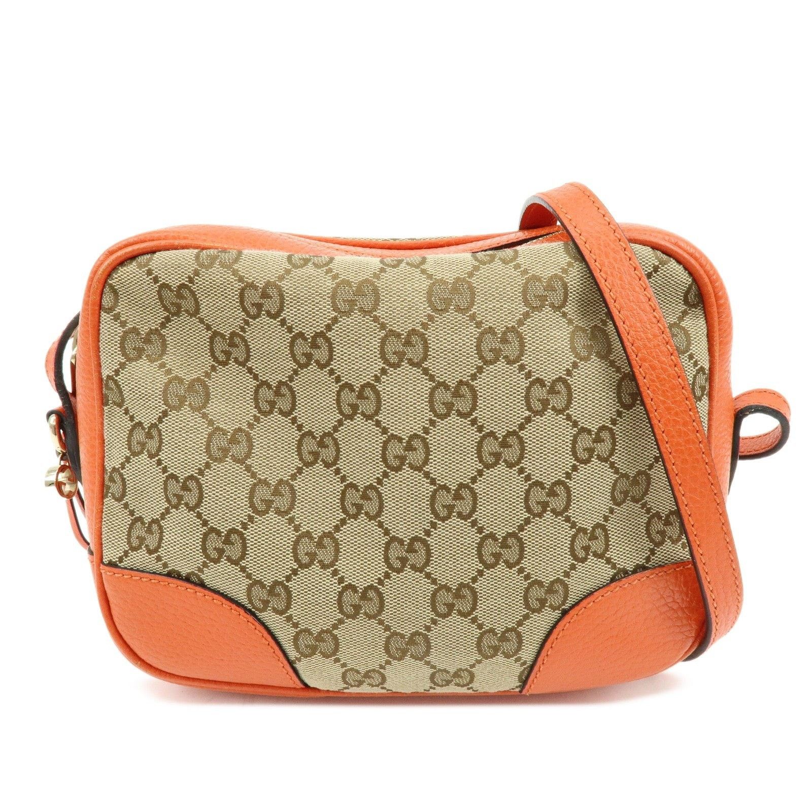 Gucci Gucci GG Canvas & Leather Crossbody Bag Orange Size ONE SIZE - 1 Thumbnail