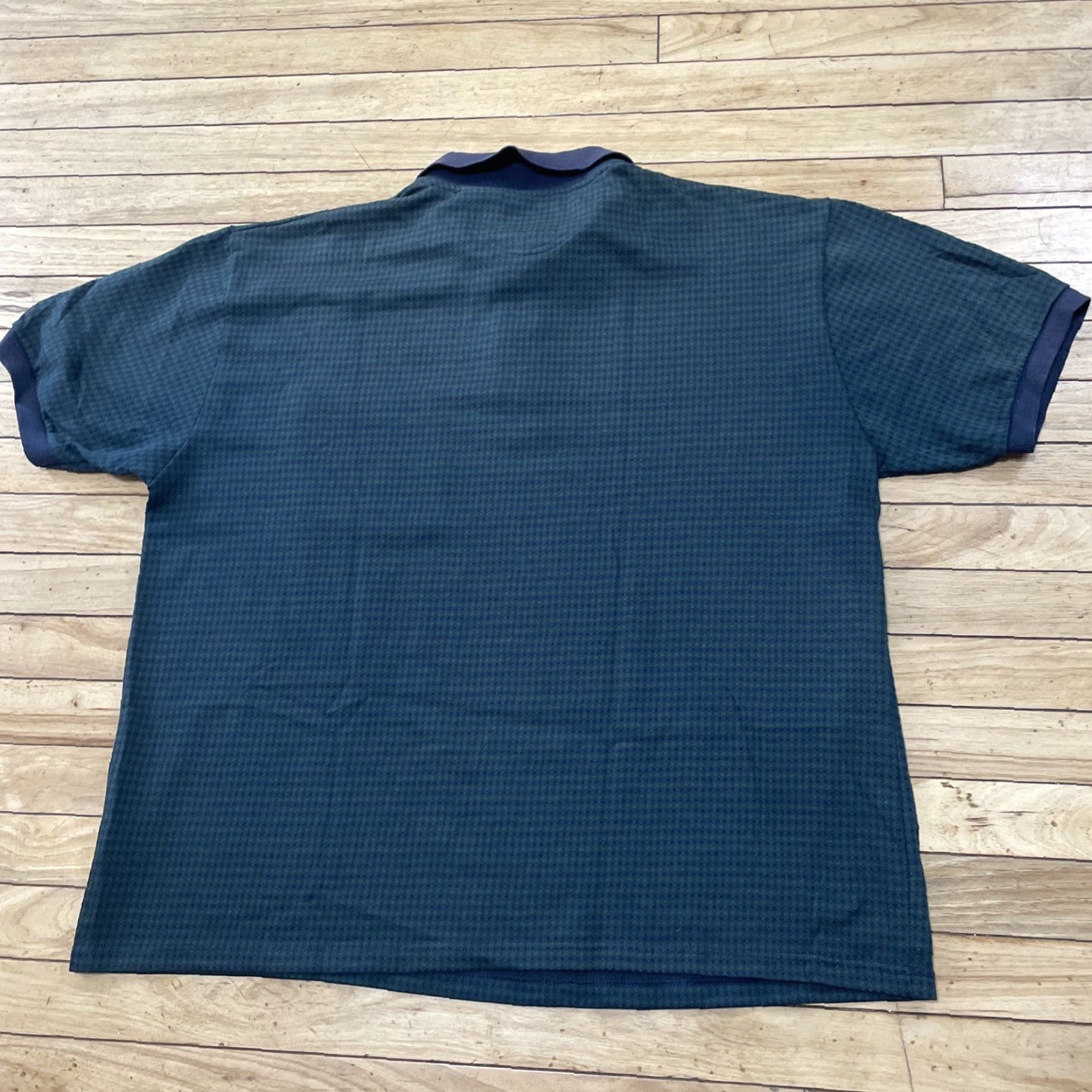 Vintage VINTAGE St. John's Bay Polo Shirt Men 2XL Blackwatch Geometric Green Blue Grunge Polo Shirt Mens 90s"} Size US XXL / EU 58 / 5 - 2 Thumbnail