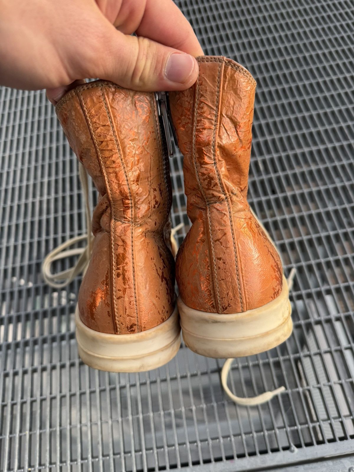 Rick Owens Drkshdw Rick Owens Drkshdw Papaya Foil Ramones Size US 6.5 / IT 36.5 - 8 Thumbnail