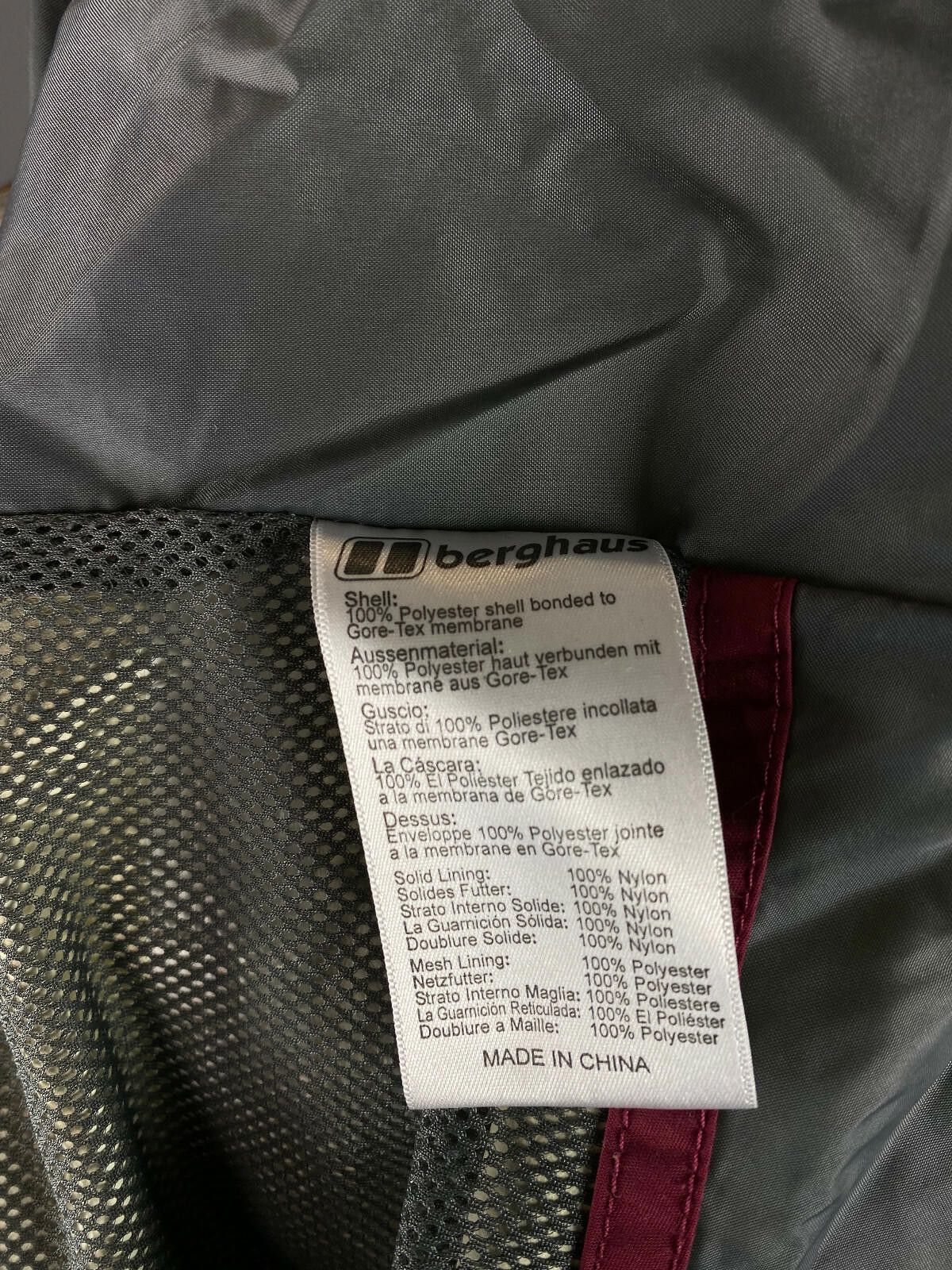 Berghaus Men Berghaus Gore-Tex Burgundy Windbreaker Jacket Size 12 Size US M / EU 48-50 / 2 - 10 Thumbnail