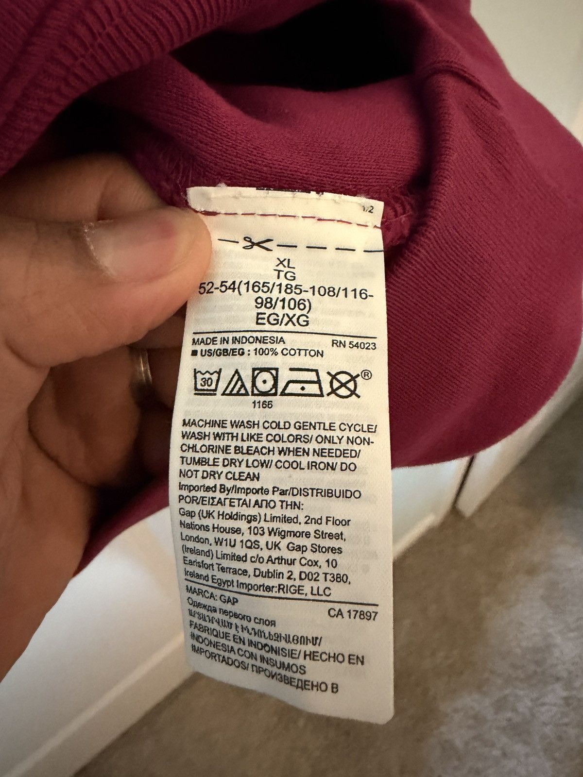 Gap × Yeezy Yeezy Gap Perfect Double Layered Hoodie Color Purple Size XL Size US XL / EU 56 / 4 - 2 Thumbnail