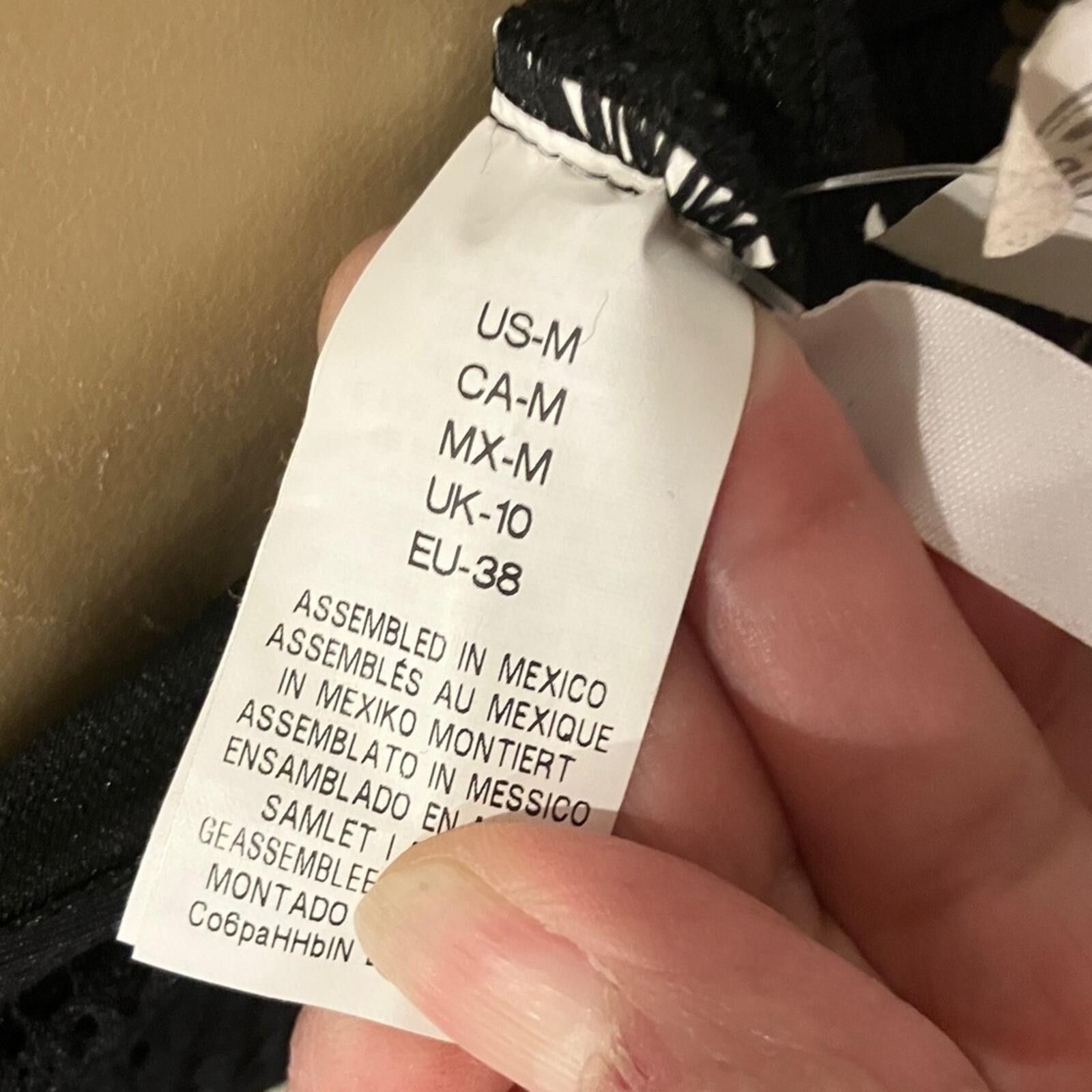 Kenneth Cole NWOT Kenneth Cole Reaction Black Crochet Swimsuit Size ONE SIZE - 12 Thumbnail