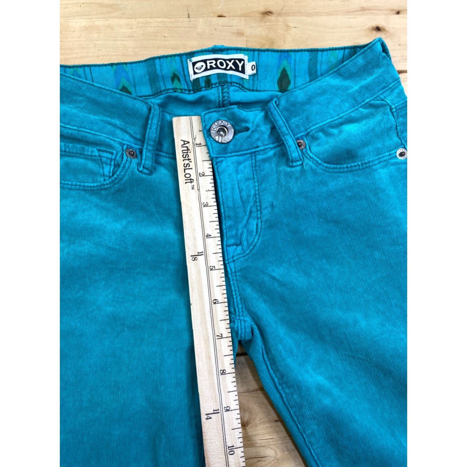 Vintage Roxy Jeans Womens 0 Skinny Green Casual Inseam 29" 10596 Jeans Size 25" / US 0 / IT 36 - 7 Thumbnail