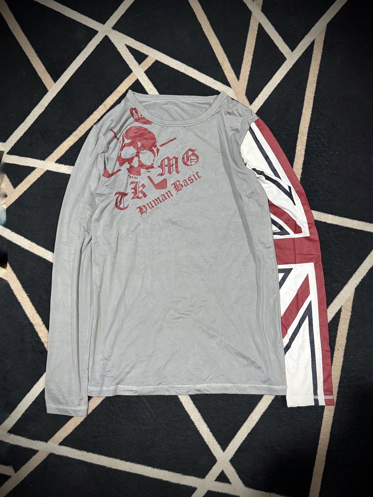 Skull Mesh Long Sleeve England TKMixpice Japanese Styled