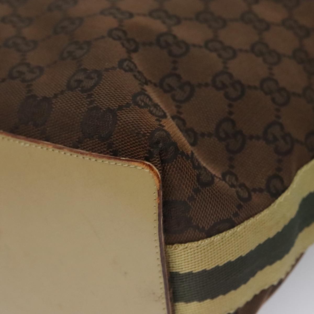 Gucci GUCCI GG Canvas Sherry Line Tote Bag Brown Size ONE SIZE - 11 Thumbnail