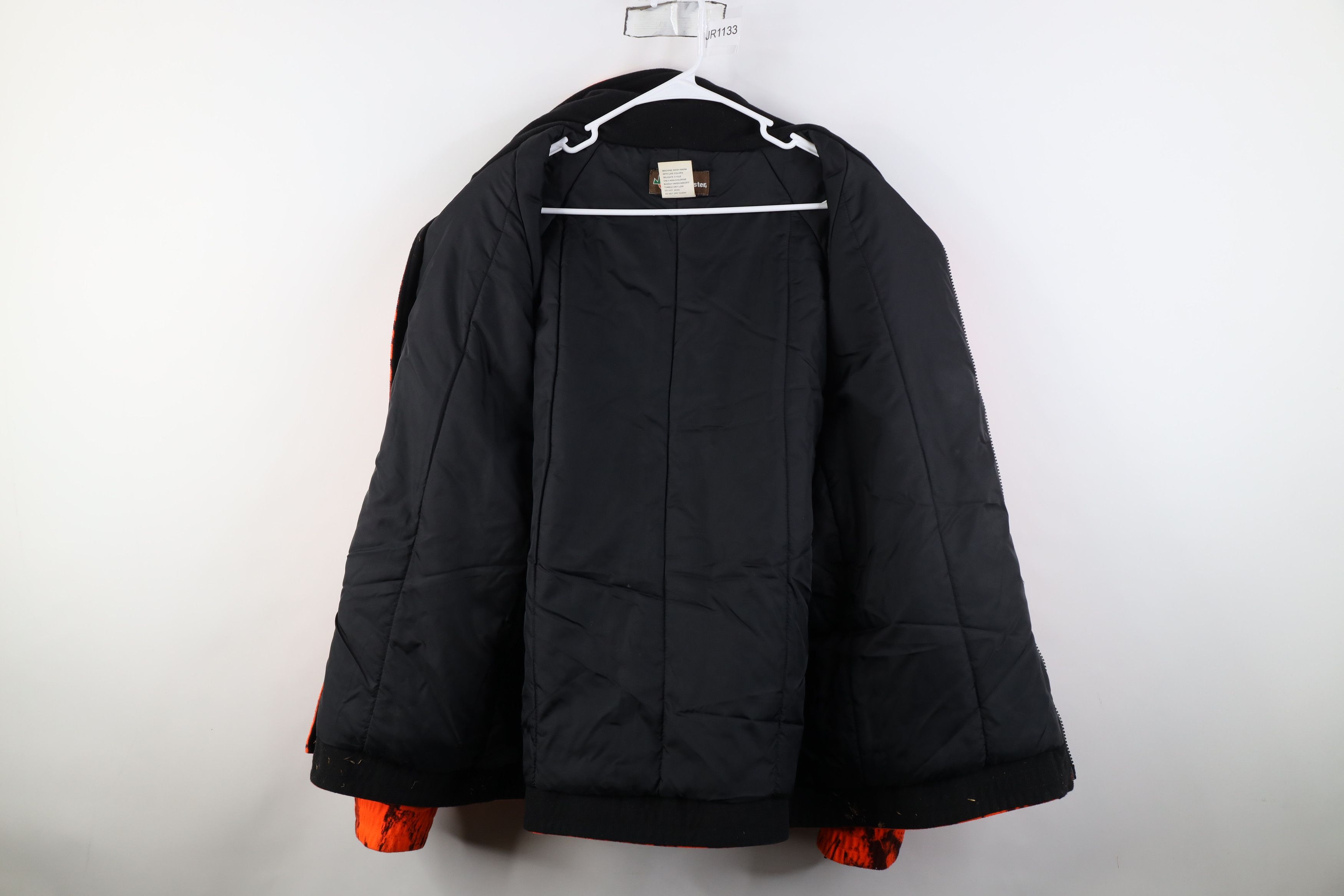 Vintage Vintage 90s Streetwear Camouflage Puffer Jacket Blaze Orange Size US XL / EU 56 / 4 - 9 Thumbnail