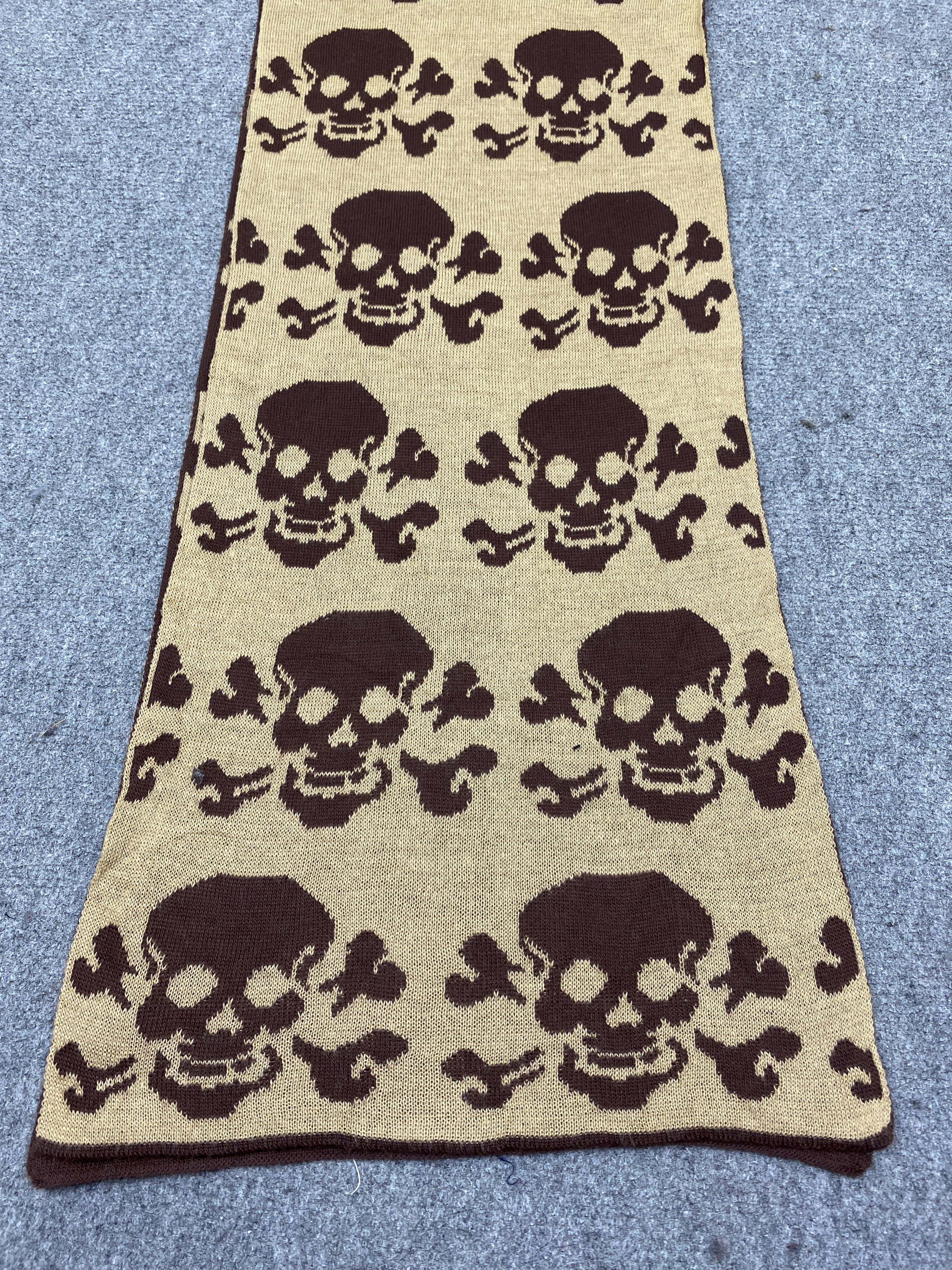 Japanese Brand Japanese Brand Skulls Wool Scarf Muffler SC0324 Size ONE SIZE - 5 Thumbnail