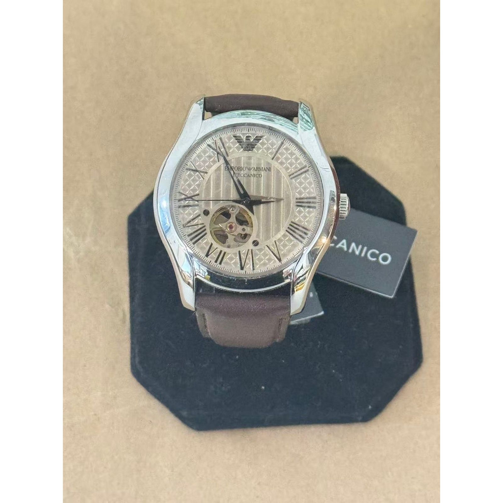 Emporio Armani Emporio Armani Valente AR60017 Men Watch Meccanico Beige Dia Size ONE SIZE - 4 Thumbnail