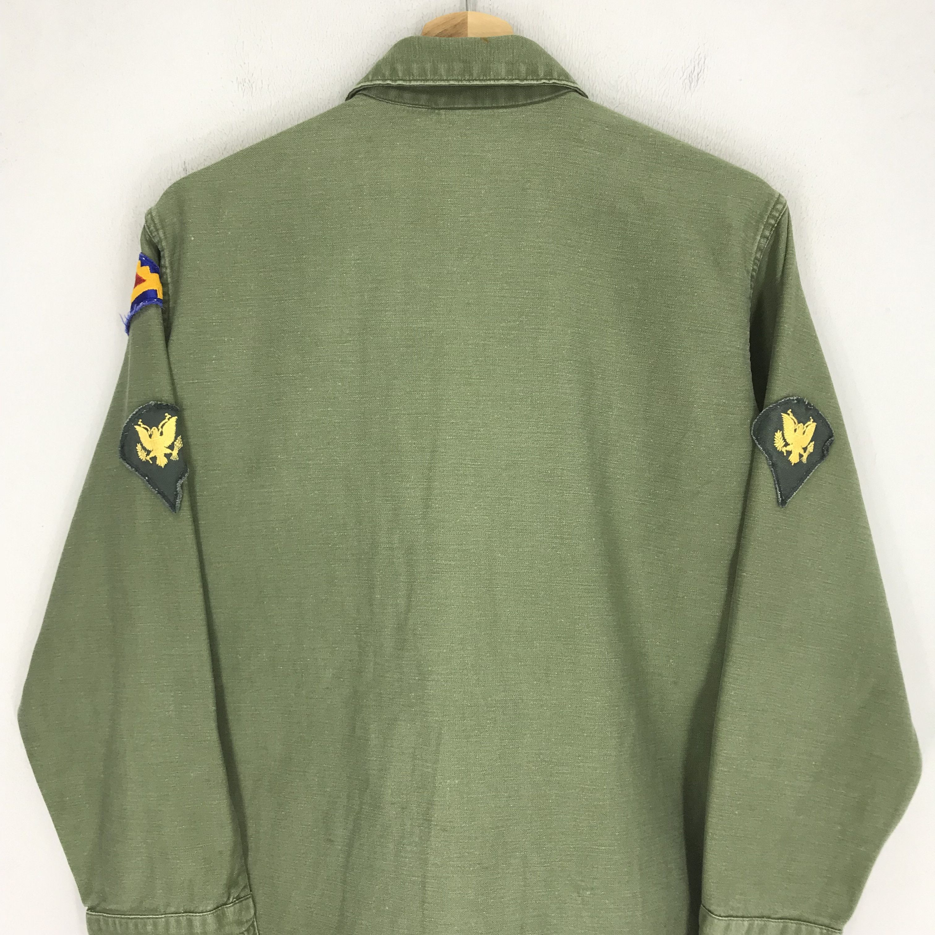 Vintage Vintage Distressed Us Army Fatigue Worker Shirt Wolff Name Size US M / EU 48-50 / 2 - 4 Thumbnail
