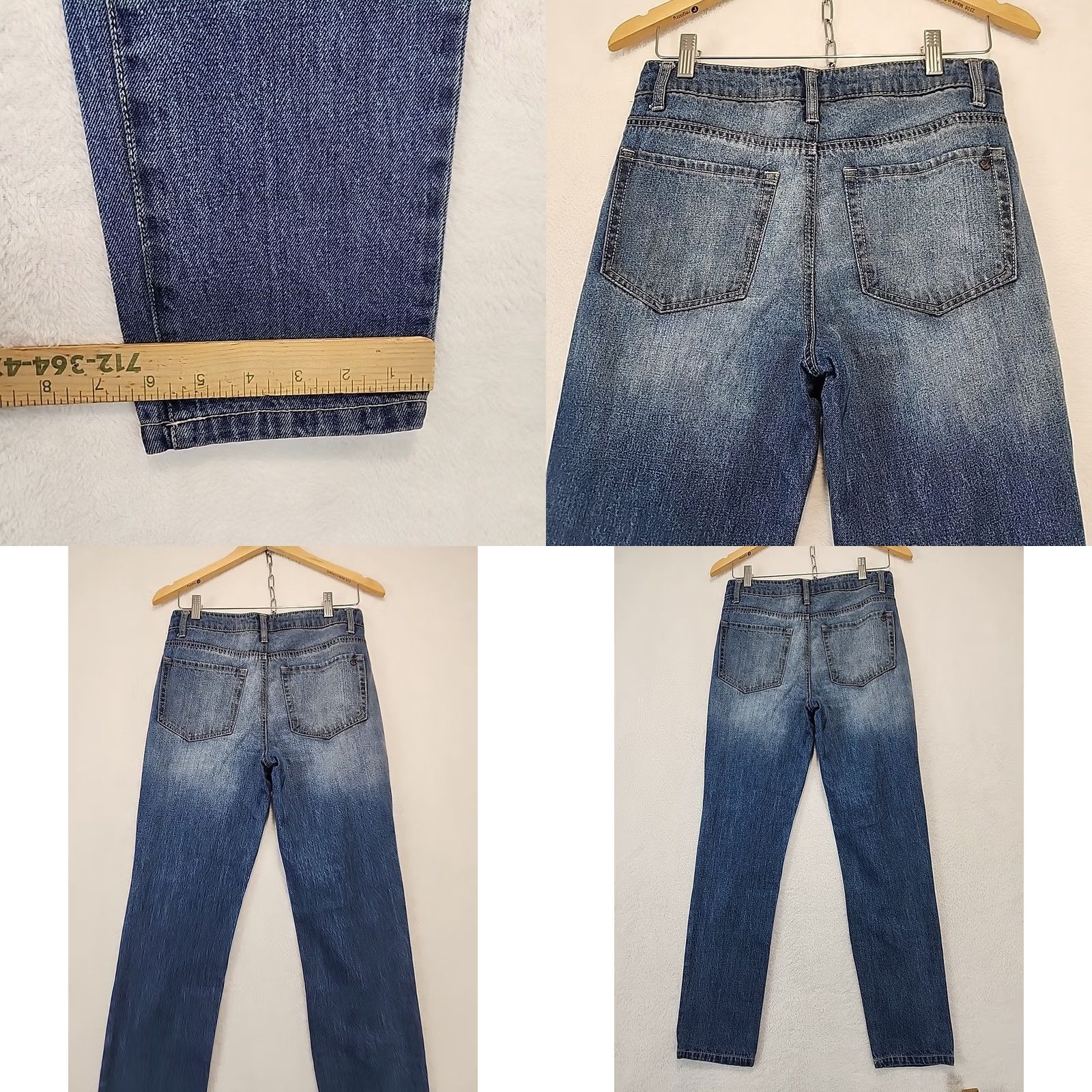 Vintage Tricot Women's Jeans Size SMALL Regular Fit Tapered Denim Blue Distressed W30 Regular Women Jeans Blue Distressed 5-Pocket Modern Classic Vintage: No Size 28" / US 6 / IT 42 - 8 Thumbnail
