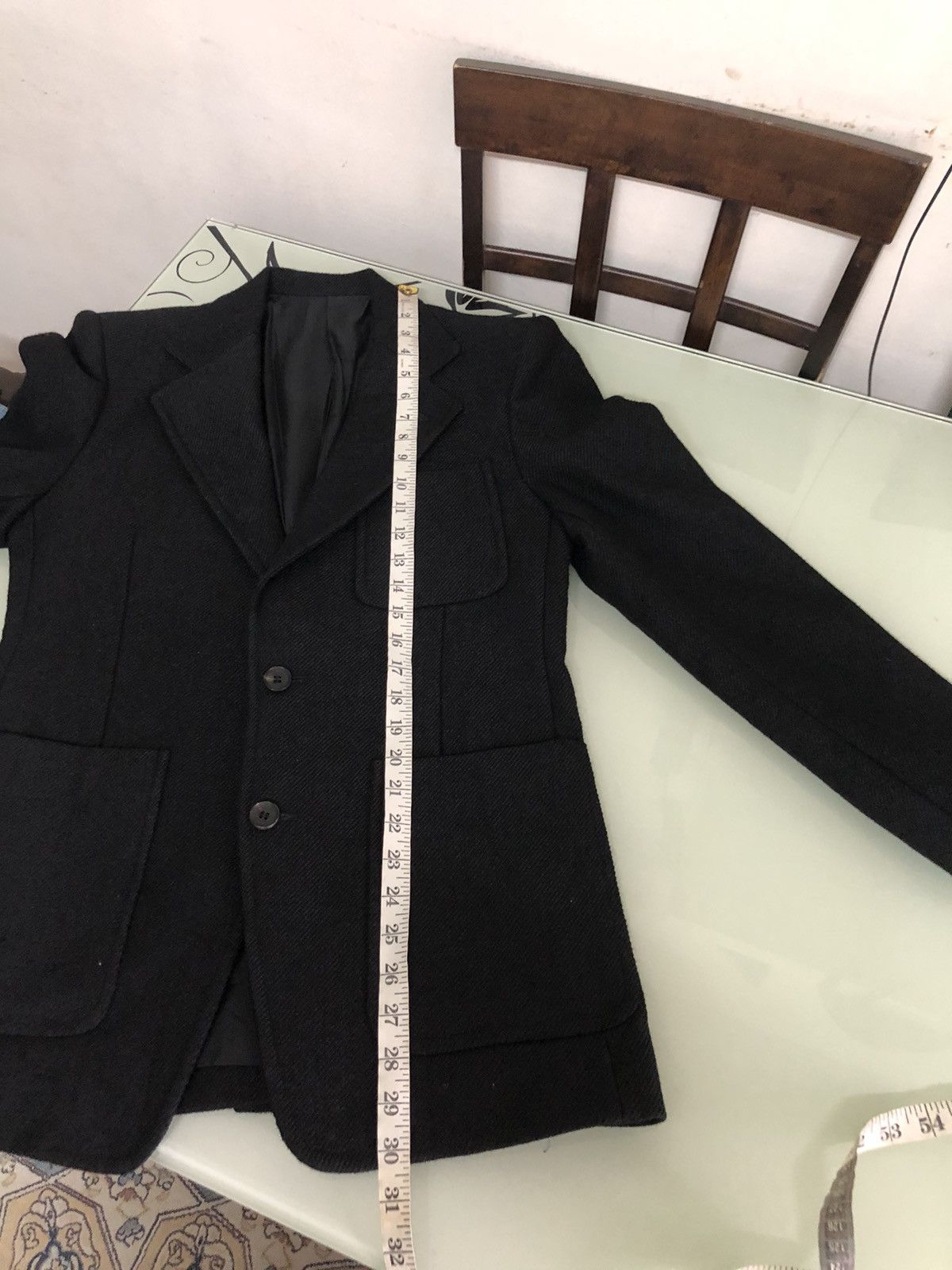 5351 POUR LES HOMMES 5351 Pour Les Hommes Black Wool Lined Single Breasted Blazer Size US M / EU 48-50 / 2 - 24 Thumbnail