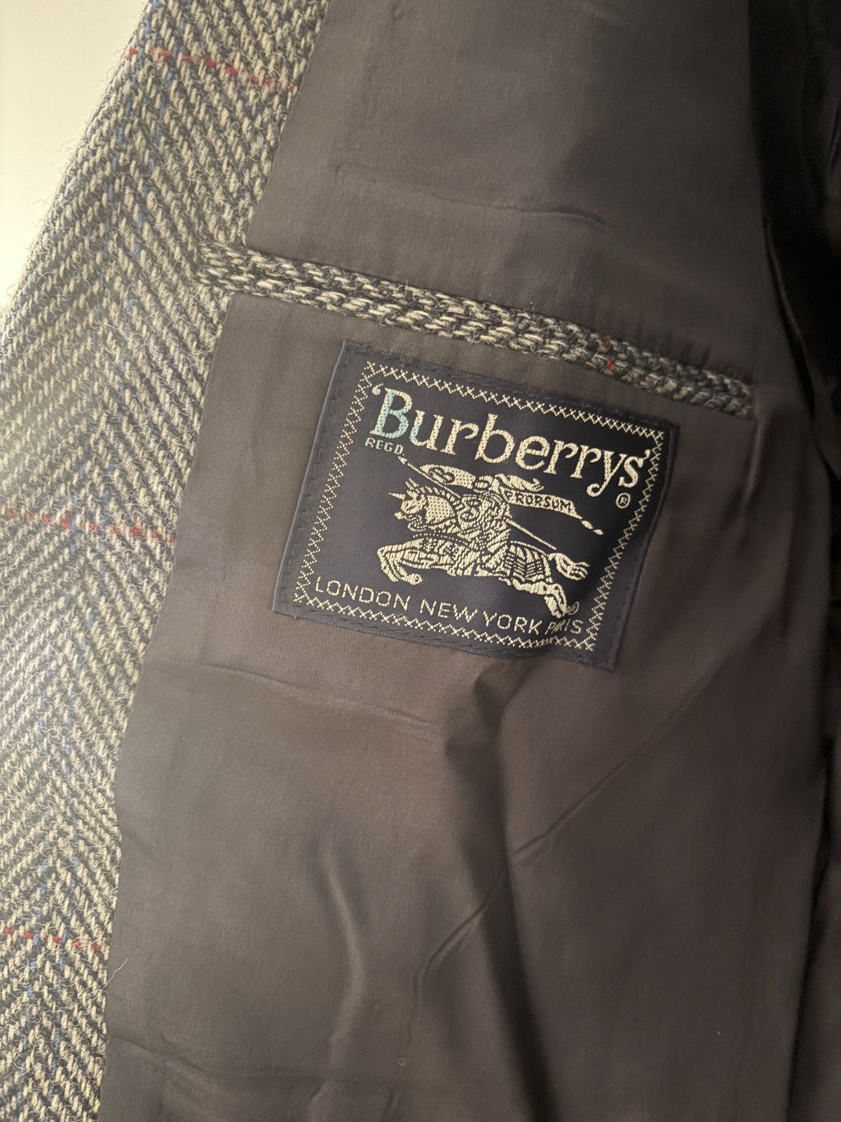 Burberry Vintage 80s Burberry Men’s Blazer Size 40R - 3 Thumbnail