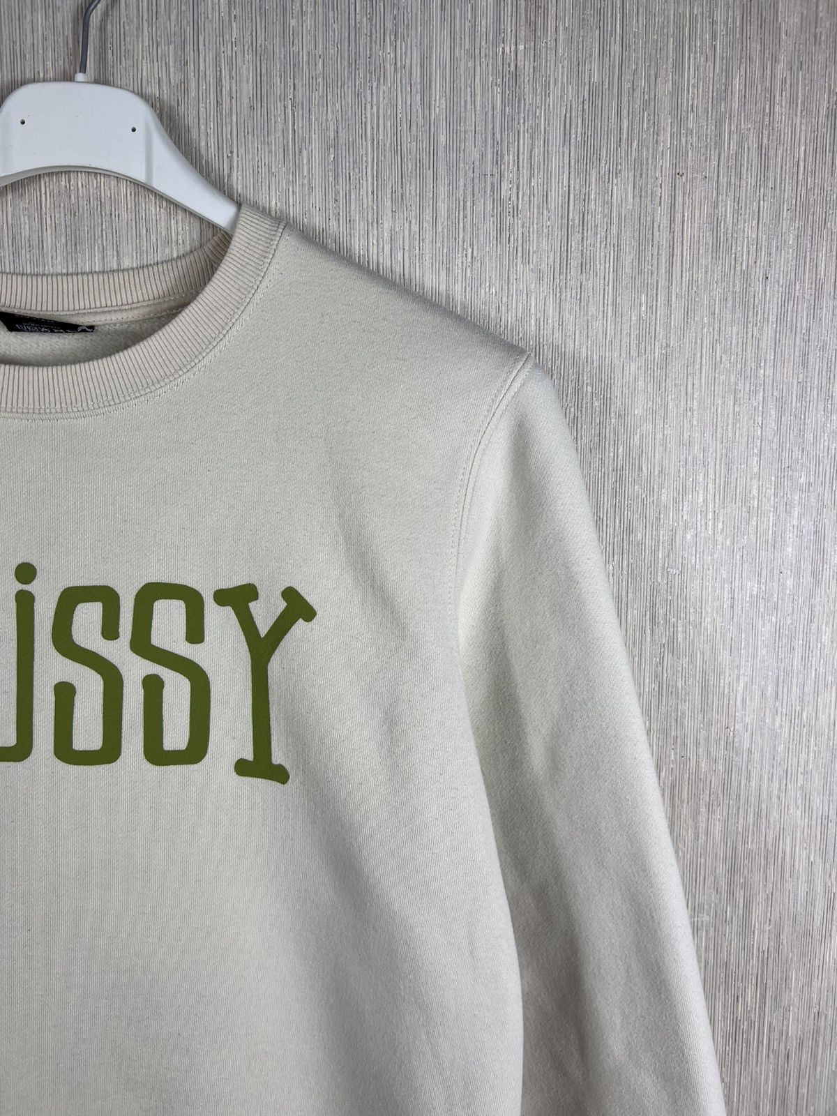 Stussy Vintage Stussy y2k cream green big logo crewneck sweatshirt Size US S / EU 44-46 / 1 - 4 Thumbnail