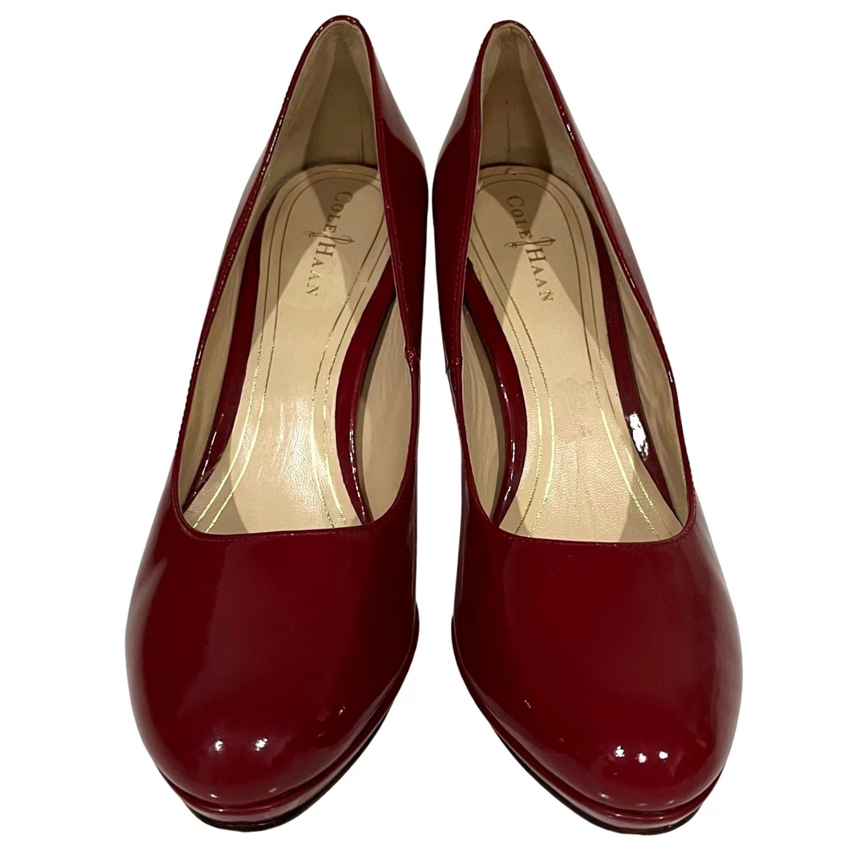 Cole Haan Cole Haan Red Patent Leather Pumps Chelsea Closed Toe Dress Heels Women's Sz 7 B Size M / US 6-8 / IT 42-44 - 5 Thumbnail