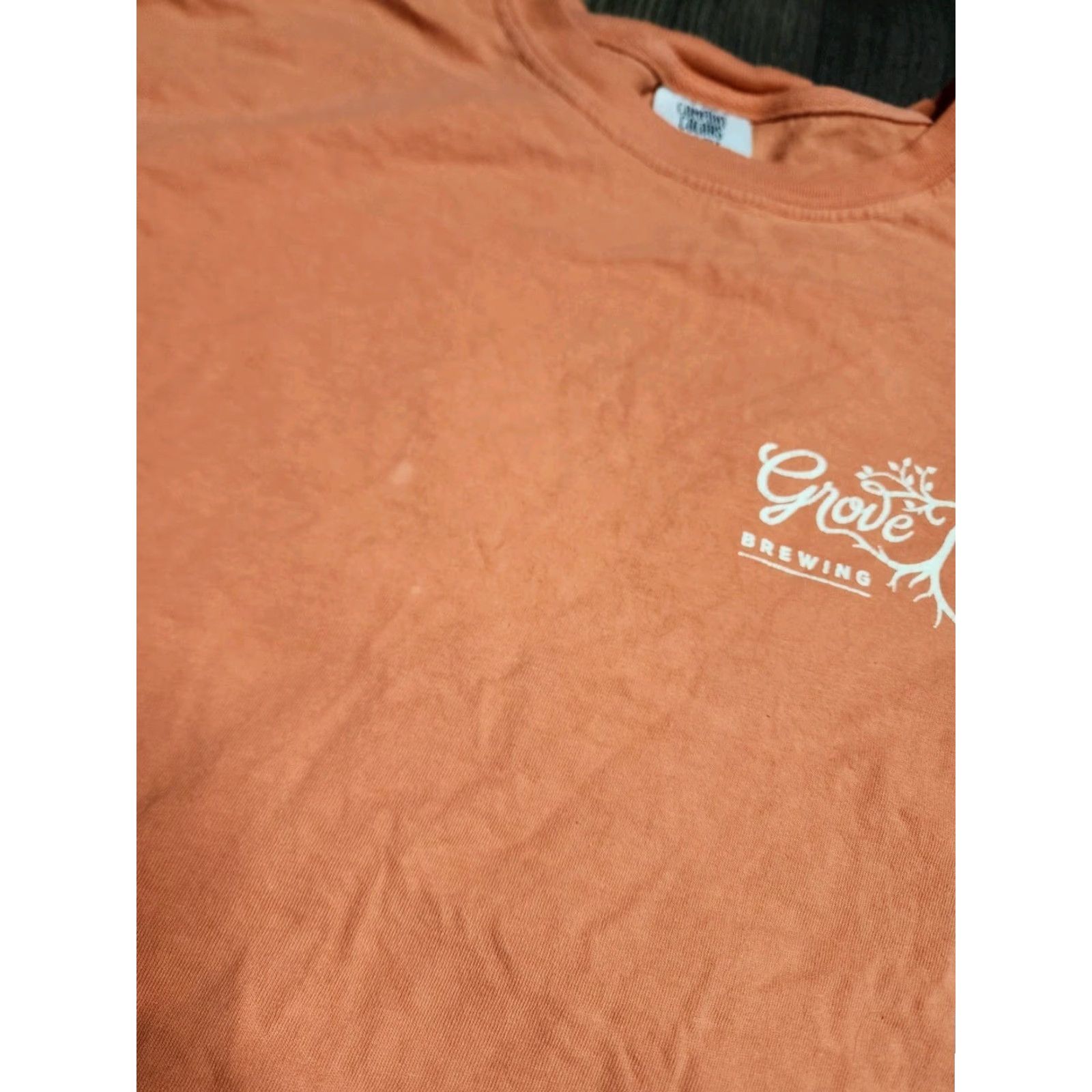 Roots VINTAGE Grove Roots Brewing Co T-Shirt Men L Short Sleeve Crew Neck Orange Beer/Brewery Double-Sided Winter Size US L / EU 52-54 / 3 - 4 Thumbnail
