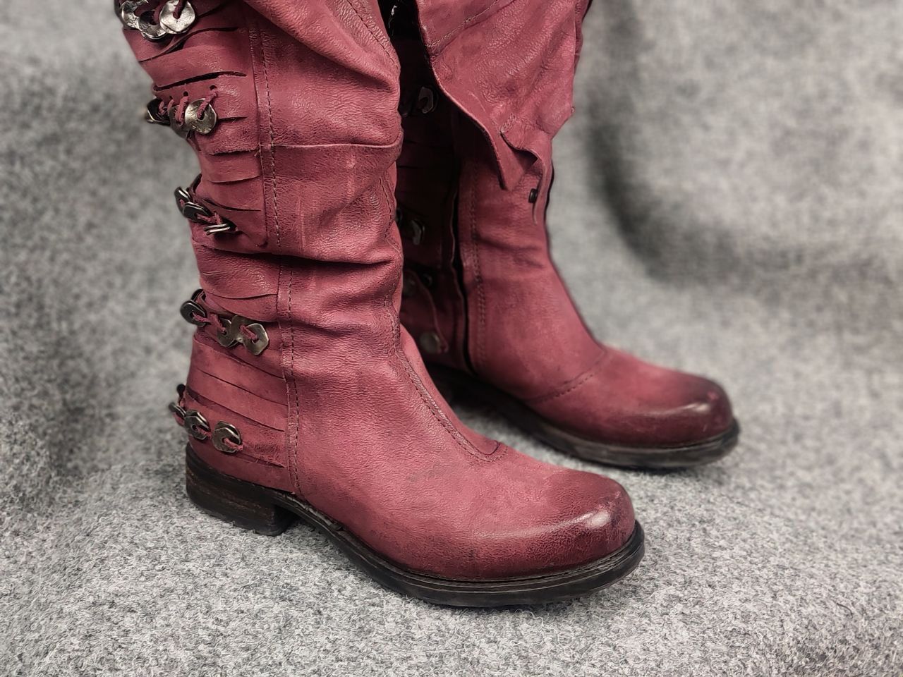 A.S.98 A.S.98 Design Airstep Metal Leather Zip Tall Knee Boots Size US 6 / IT 36 - 3 Thumbnail