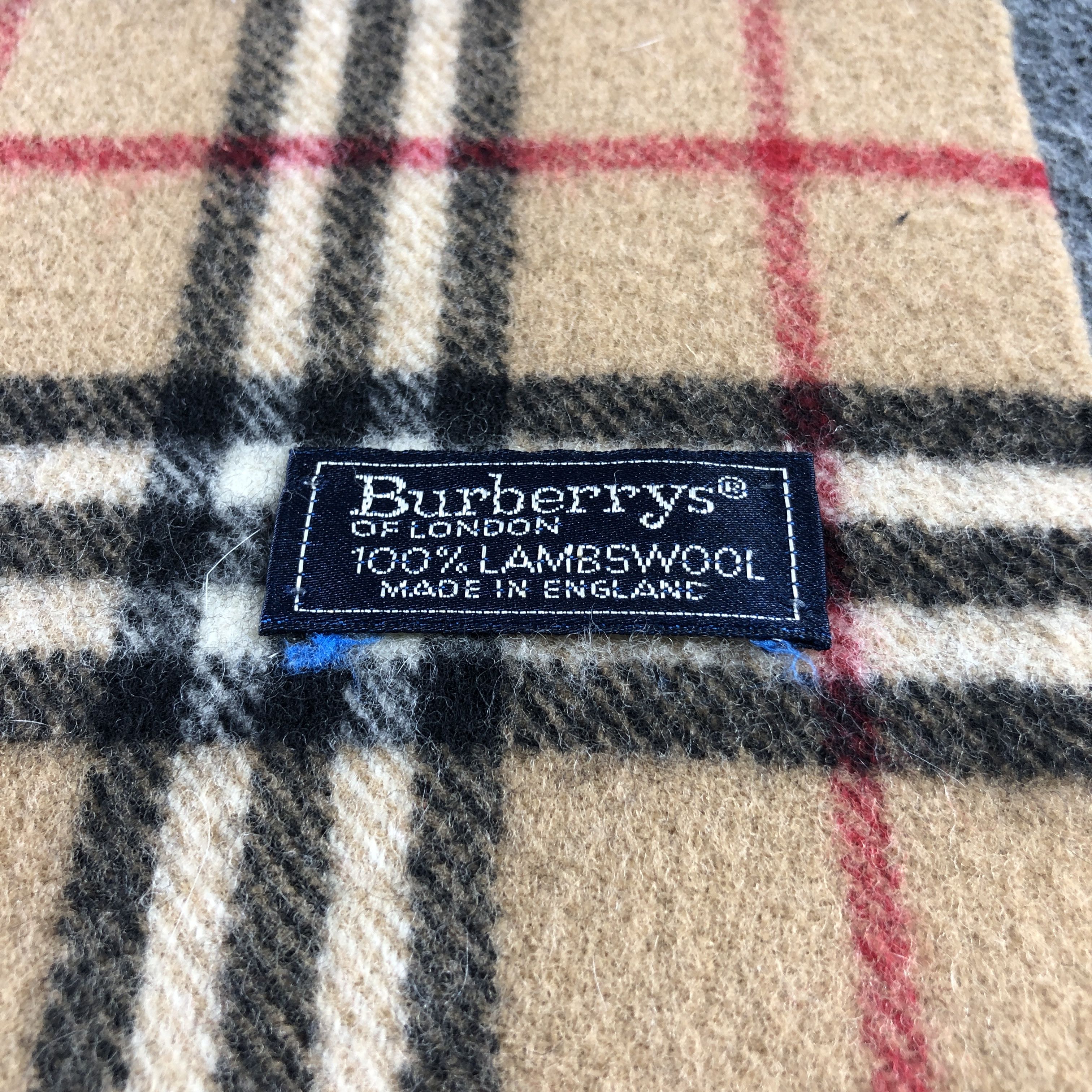Burberry Burberry Tan Nova Check Wool Scarf Muffler V2904 Size ONE SIZE - 4 Thumbnail
