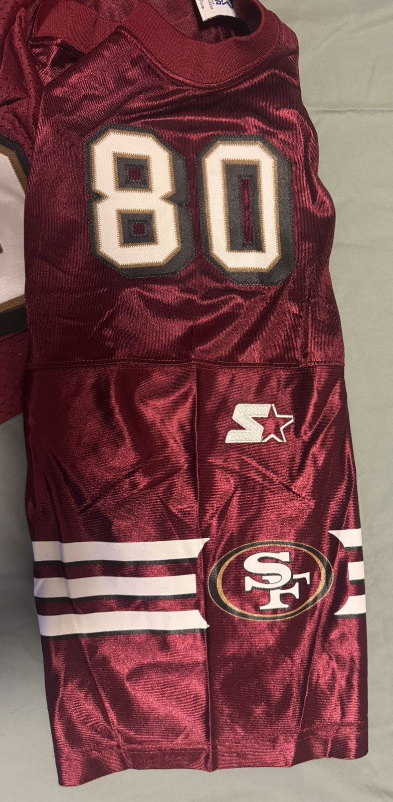 Starter SF 49ers Size 2XL Starter Jerry Rice Jersey QB Club Patch Size US XXL / EU 58 / 5 - 8 Thumbnail