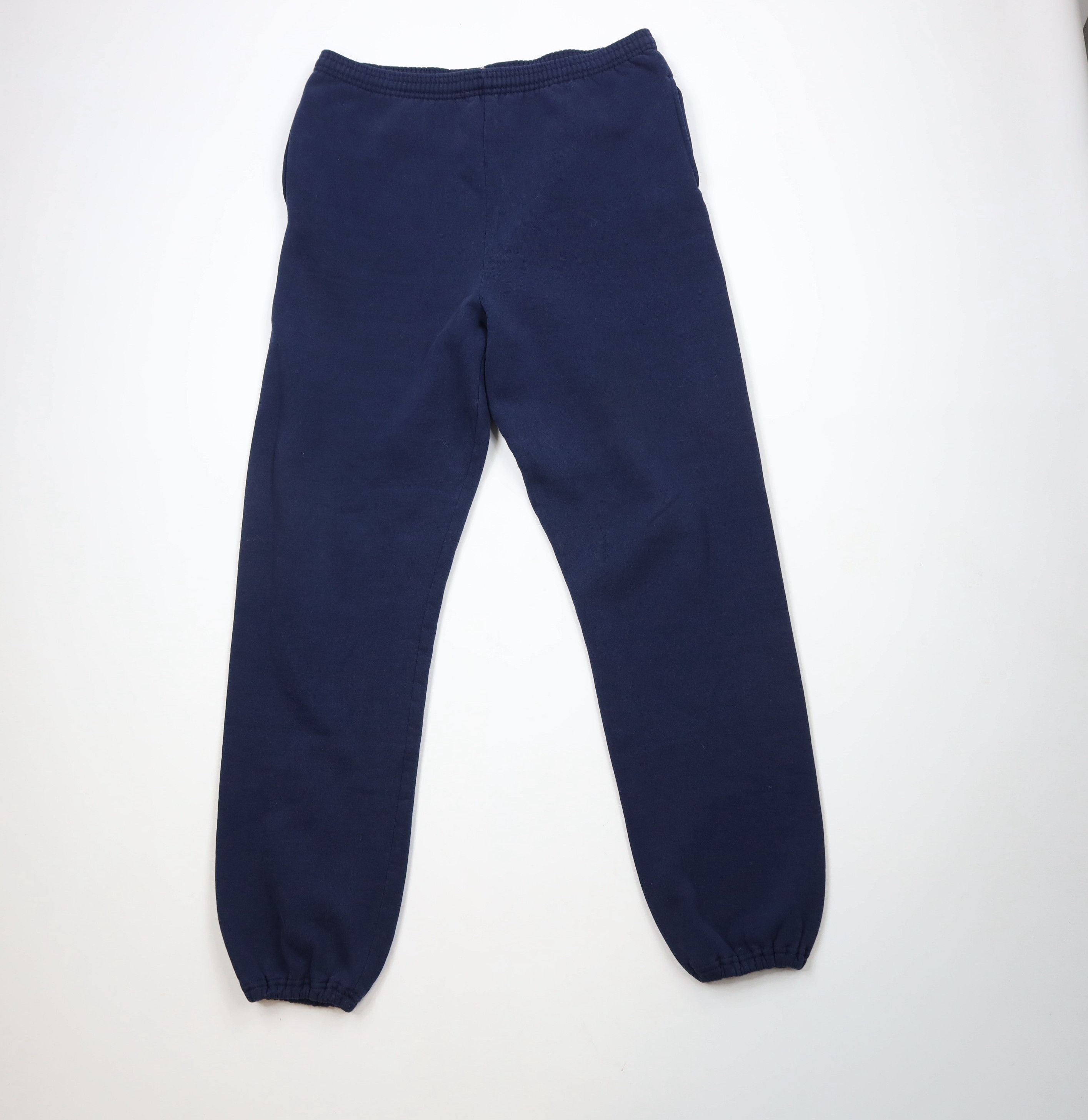 Russell Athletic × Vintage Vintage 90s Russell Athletic Cuffed Sweatpants Joggers Blue Size US 38 / EU 54 - 1 Thumbnail