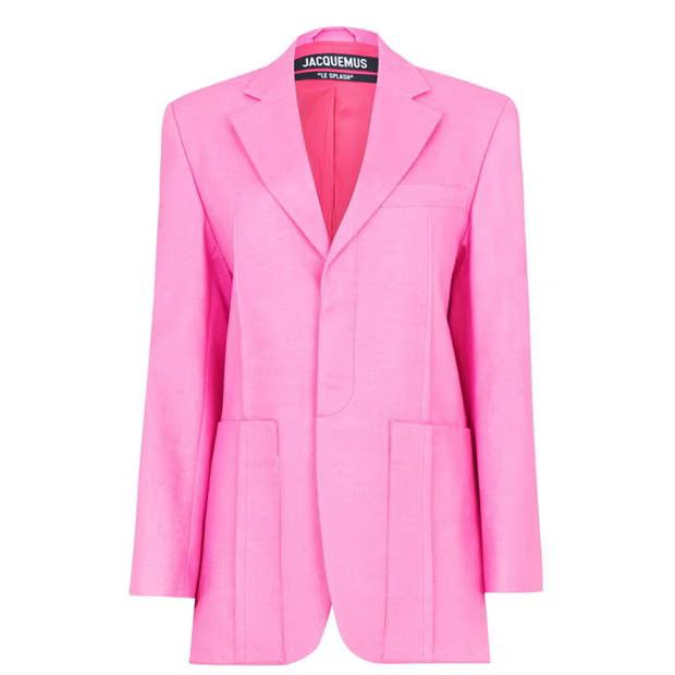 Jacquemus o1g2r1mq1024 Oversized Jacket in Pink Size XXS / US 00 / IT 34 - 1 Thumbnail